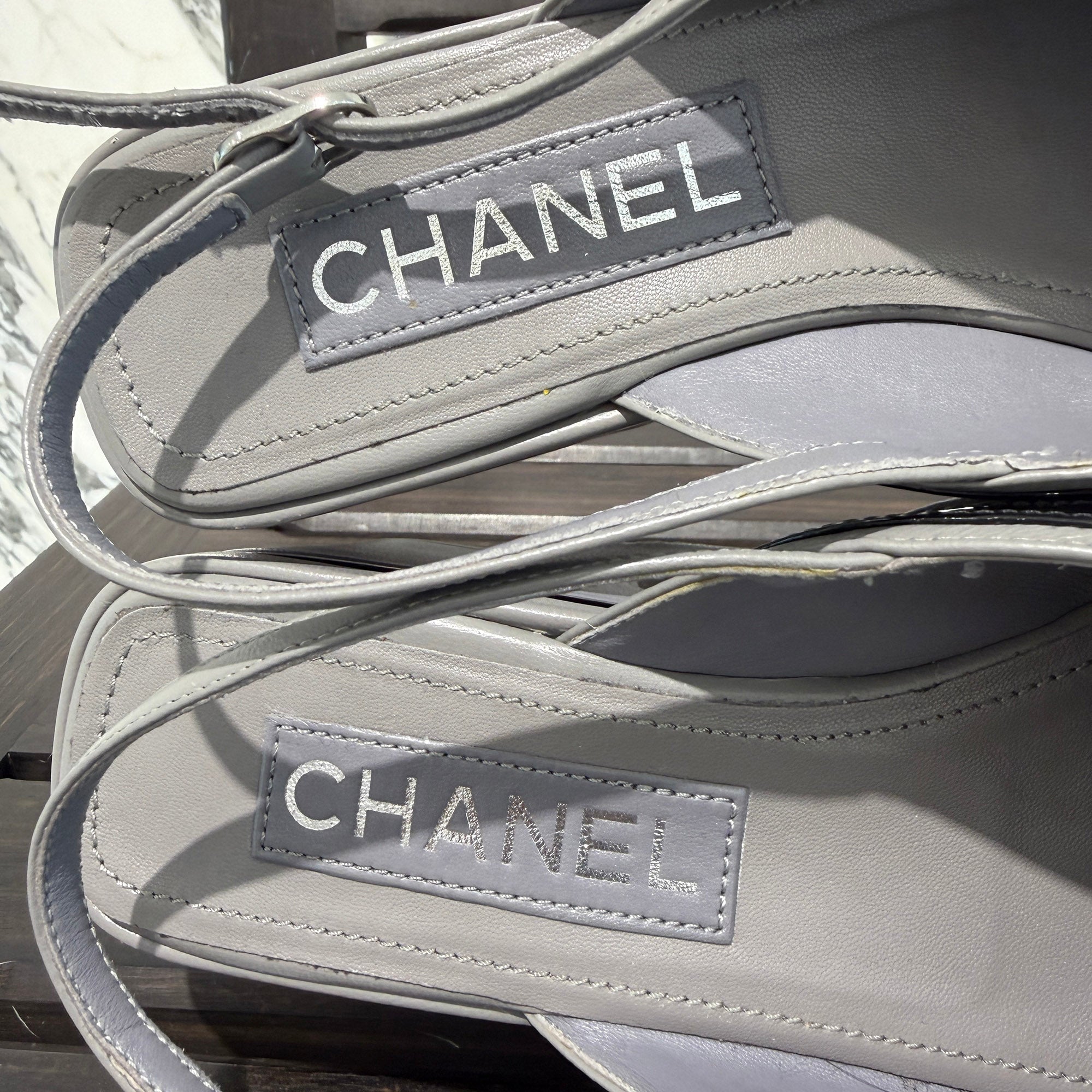 CHANEL 2023SS 23A Matelassé CC Logo Platform Sandals G45009 Size 36 1/2C (約23.5cm) シャネル 23A マトラッセ ココマーク プラットフォーム サンダル サイズ36 1/2C (約23.5cm)