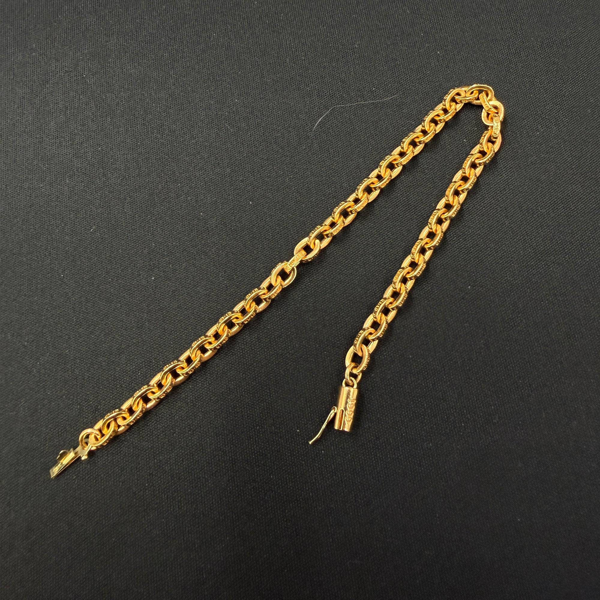 CHROME HEARTS 22K PAPER CHAIN BRACELET Size 8 Inch クロムハーツ 22K ペーパー チェーン ブレスレット サイズ8インチ