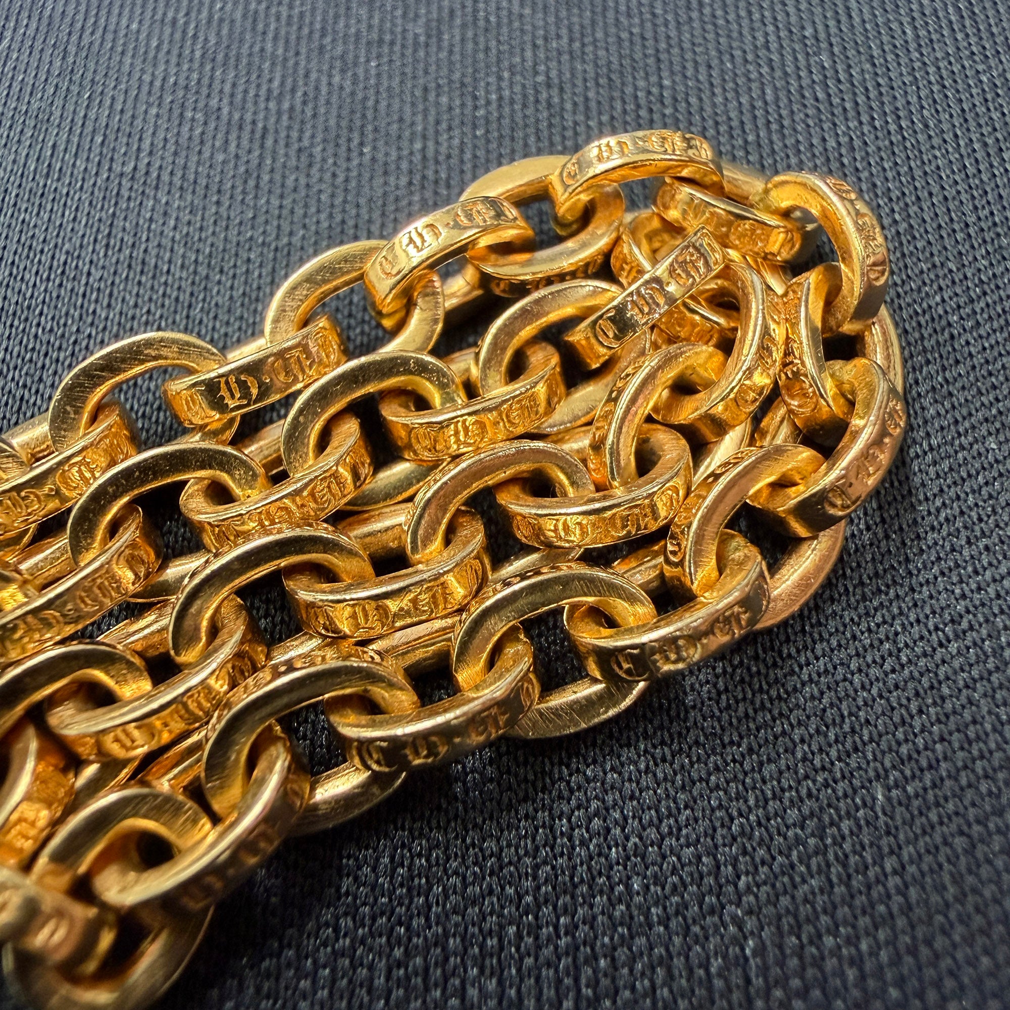 CHROME HEARTS 22K PAPER CHAIN BRACELET Size 8 Inch クロムハーツ 22K ペーパー チェーン ブレスレット サイズ8インチ