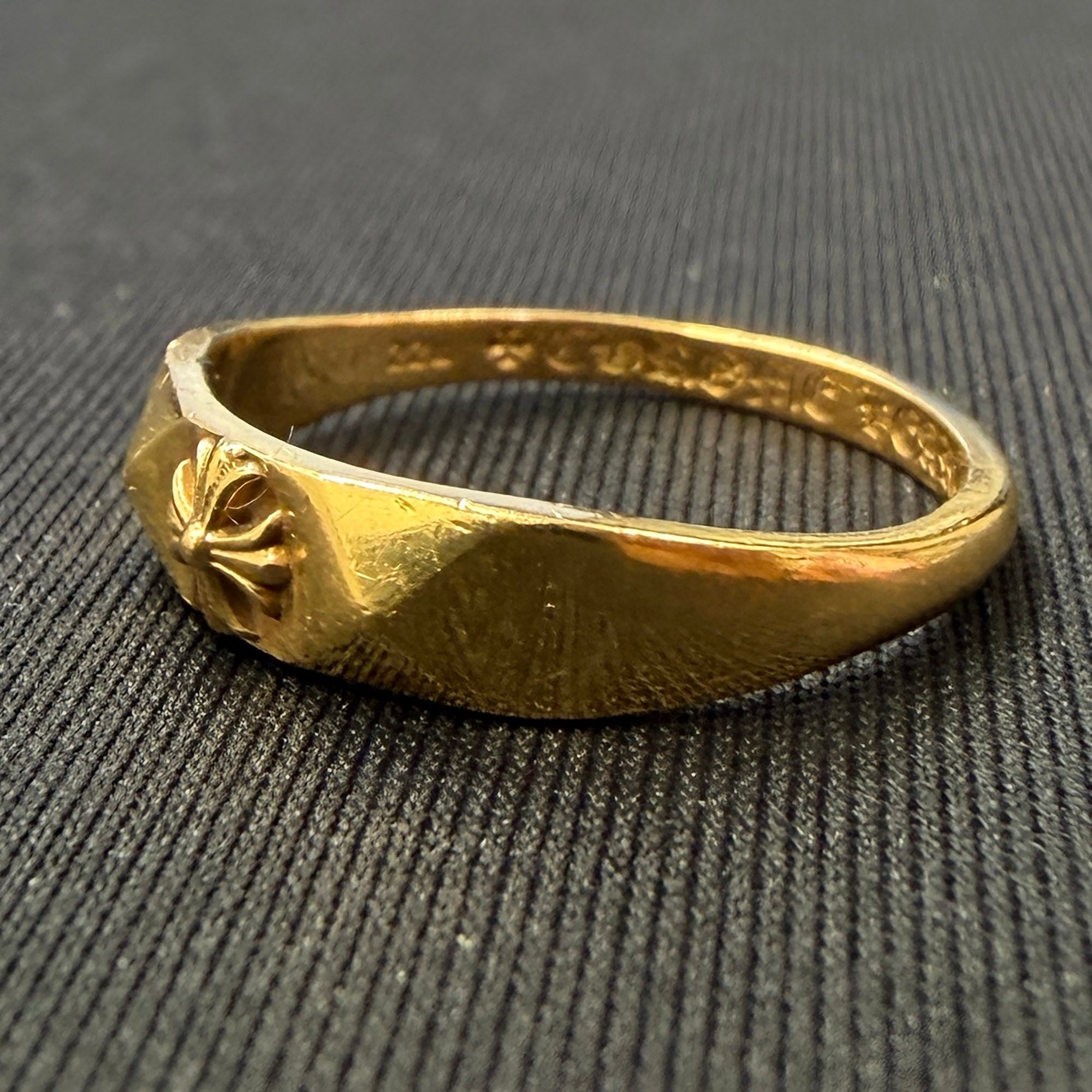 CHROME HEARTS 22K Bubble Gum Pyramid Plus Ring Size 11号 クロム