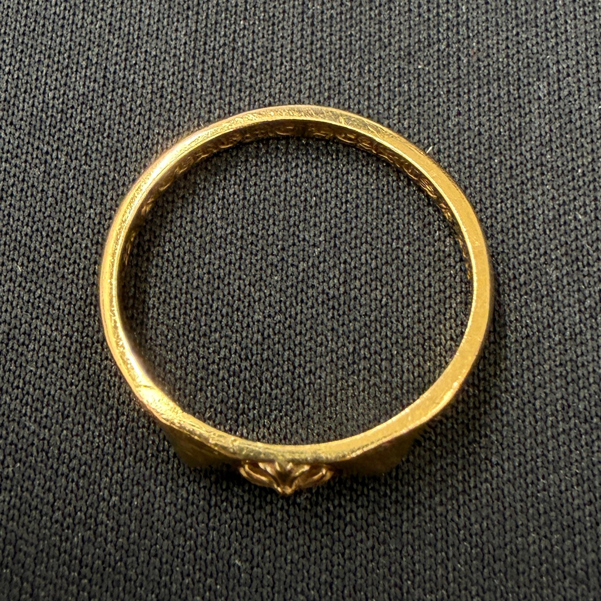 CHROME HEARTS 22K Bubble Gum Pyramid Plus Ring Size 11号 クロムハーツ 22K バブルガム ピラミッド プラス リング サイズ11号