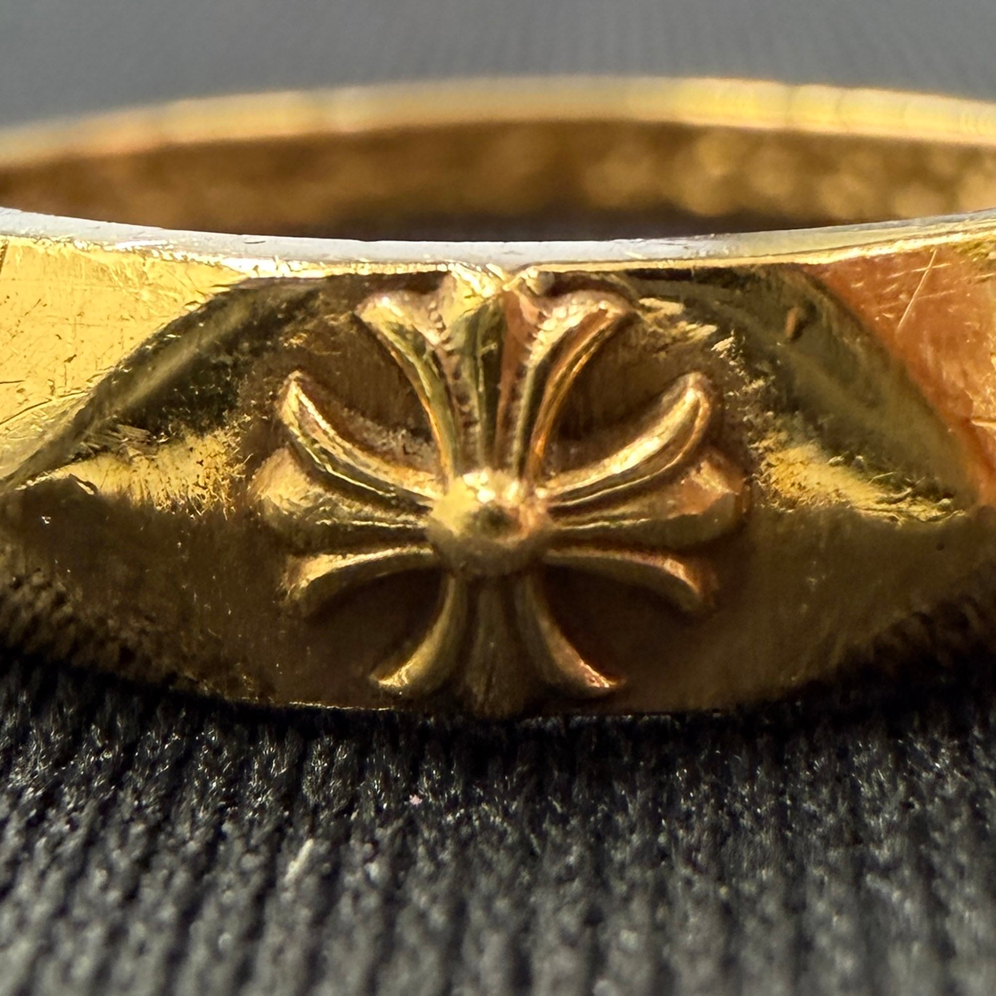 CHROME HEARTS 22K Bubble Gum Pyramid Plus Ring Size 11号 クロムハーツ 22K バブルガム ピラミッド プラス リング サイズ11号