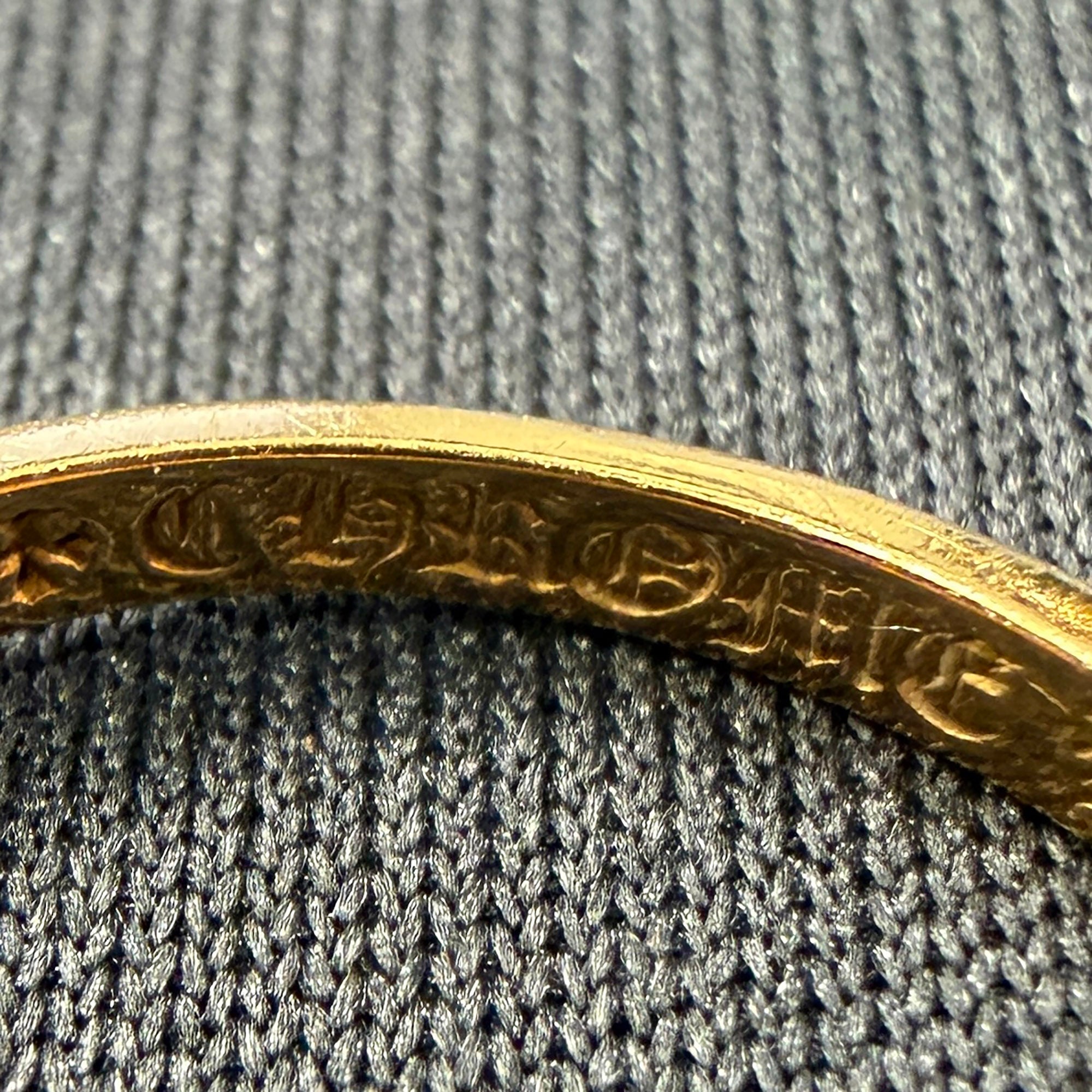 CHROME HEARTS 22K Bubble Gum Pyramid Plus Ring Size 11号 クロムハーツ 22K バブルガム ピラミッド プラス リング サイズ11号