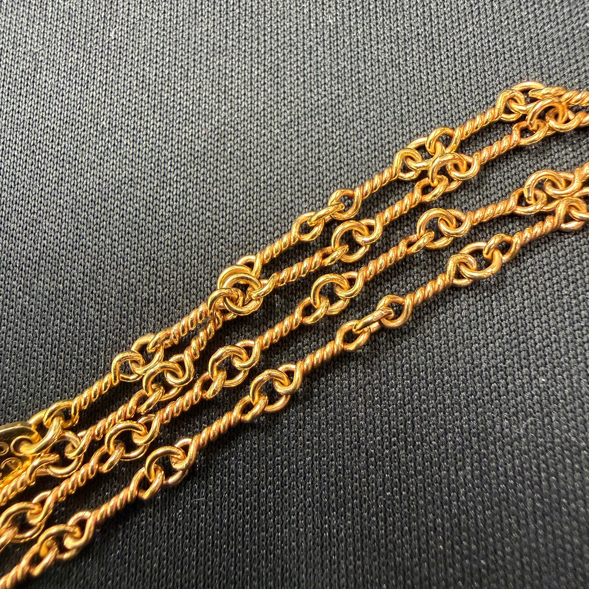 CHROME HEARTS 22K Twist Chain Necklace Size 24 Inch クロムハーツ 22K ツイストチェーン ネックレス サイズ 24インチ