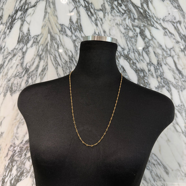 CHROME HEARTS 22K Twist Chain Necklace Size 24 Inch クロムハーツ 22K ツイストチェーン ネックレス サイズ 24インチ
