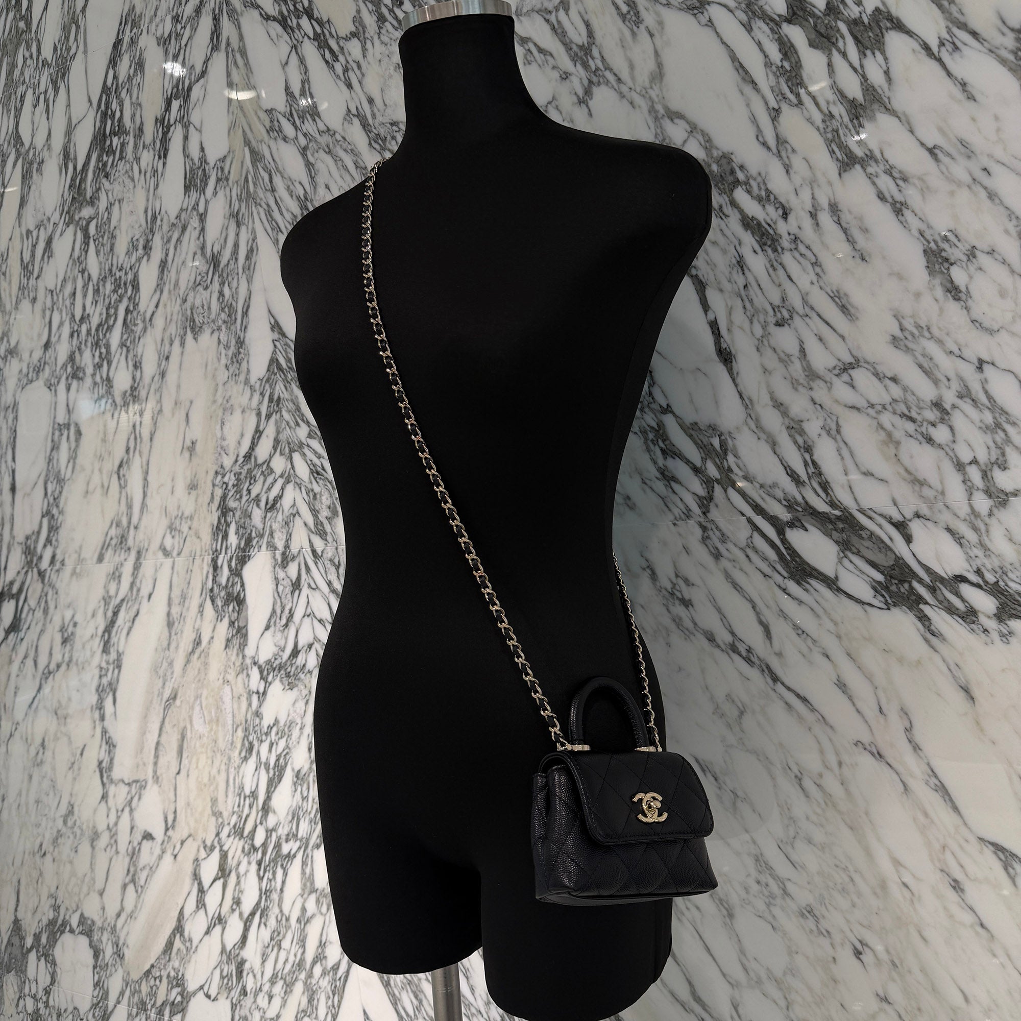 CHANEL COCO Handle Micro Leather Shoulder Bag シャネル ココハンドル マイクロ レザーショルダーバッグ