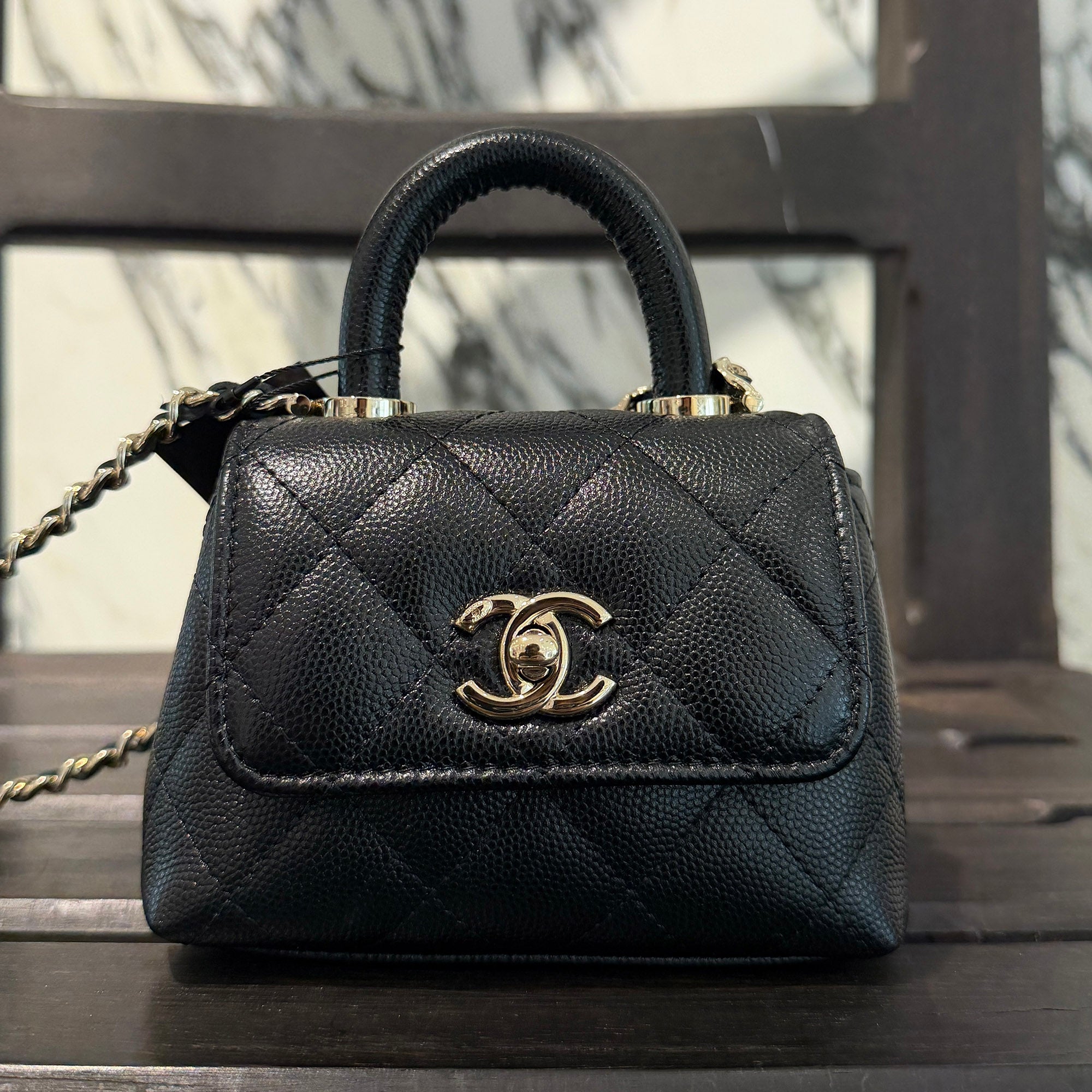 CHANEL COCO Handle Micro Leather Shoulder Bag シャネル ココハンドル マイクロ レザーショルダーバッグ
