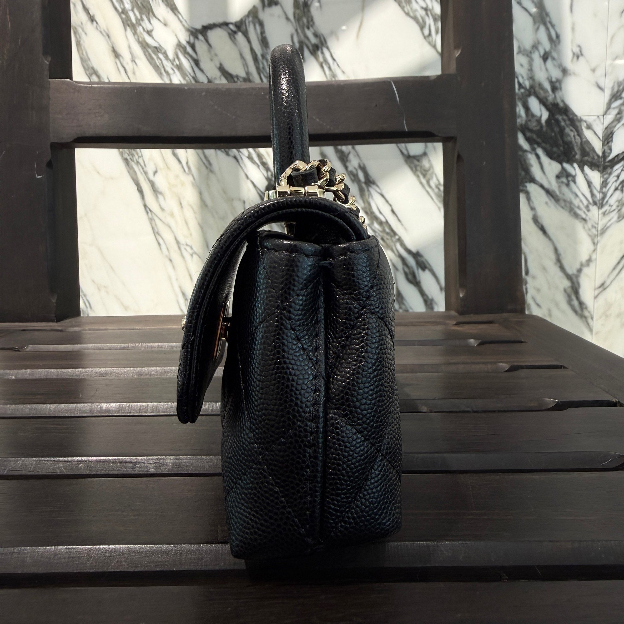 CHANEL COCO Handle Micro Leather Shoulder Bag シャネル ココハンドル マイクロ レザーショルダーバッグ