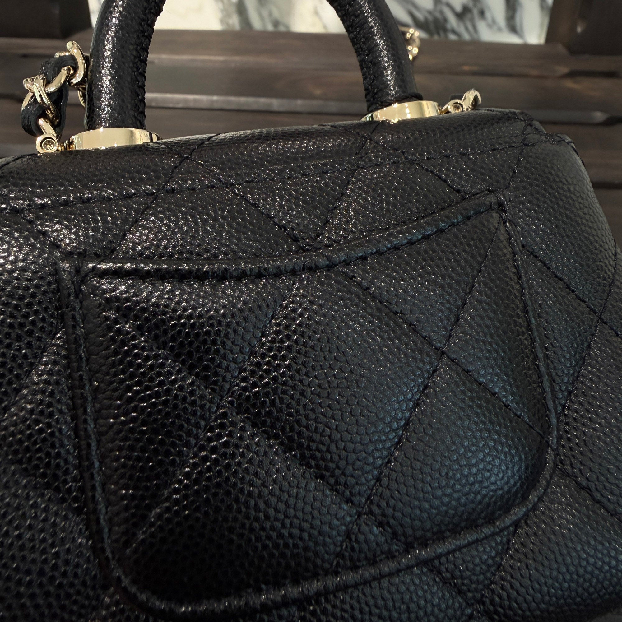 CHANEL COCO Handle Micro Leather Shoulder Bag シャネル ココハンドル マイクロ レザーショルダーバッグ