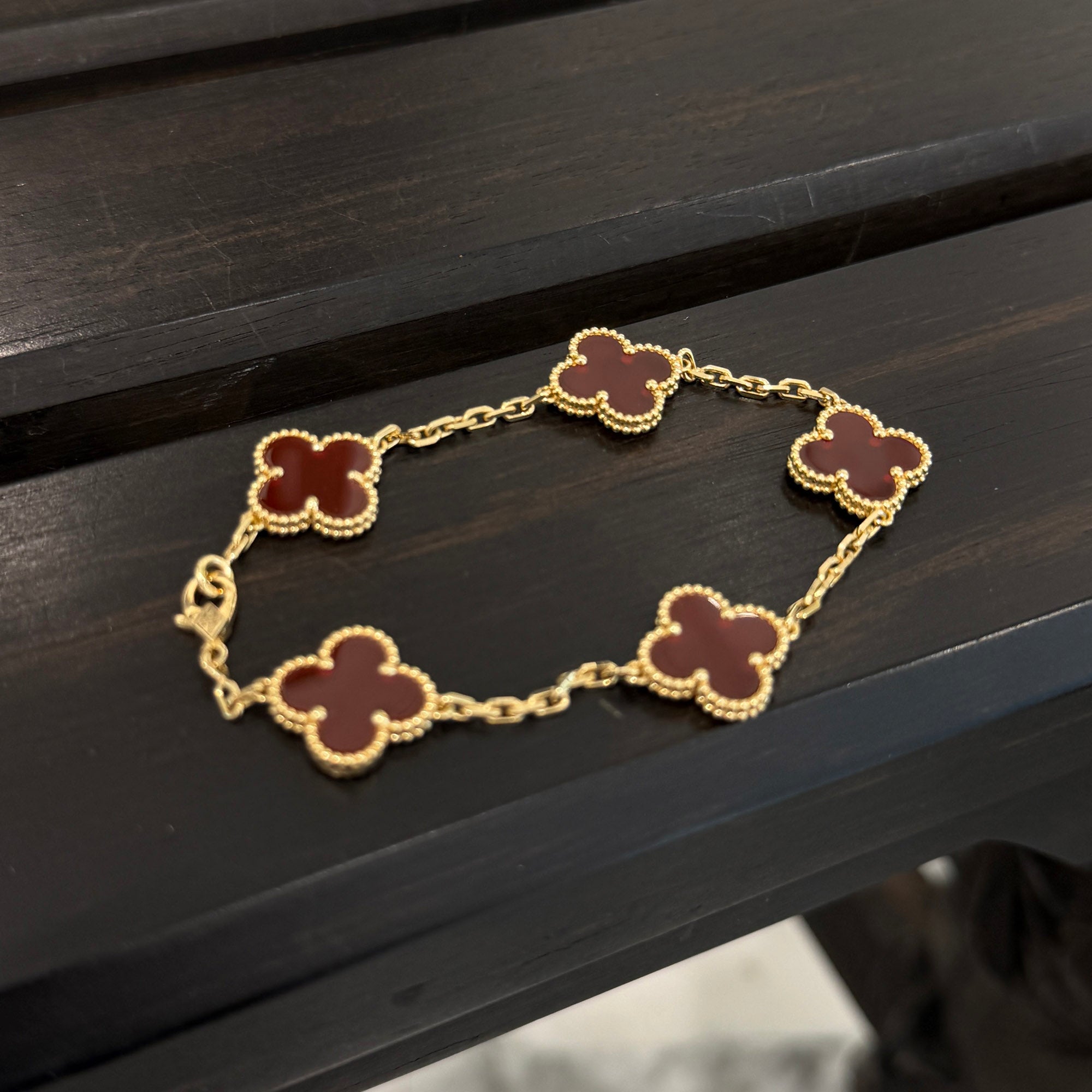 Van Cleef & Arpels Vintage Alhambra 5 Motif Bracelet ヴァンクリーフ＆アーペル ヴィンテージ アルハンブラ 5モチーフブレスレット
