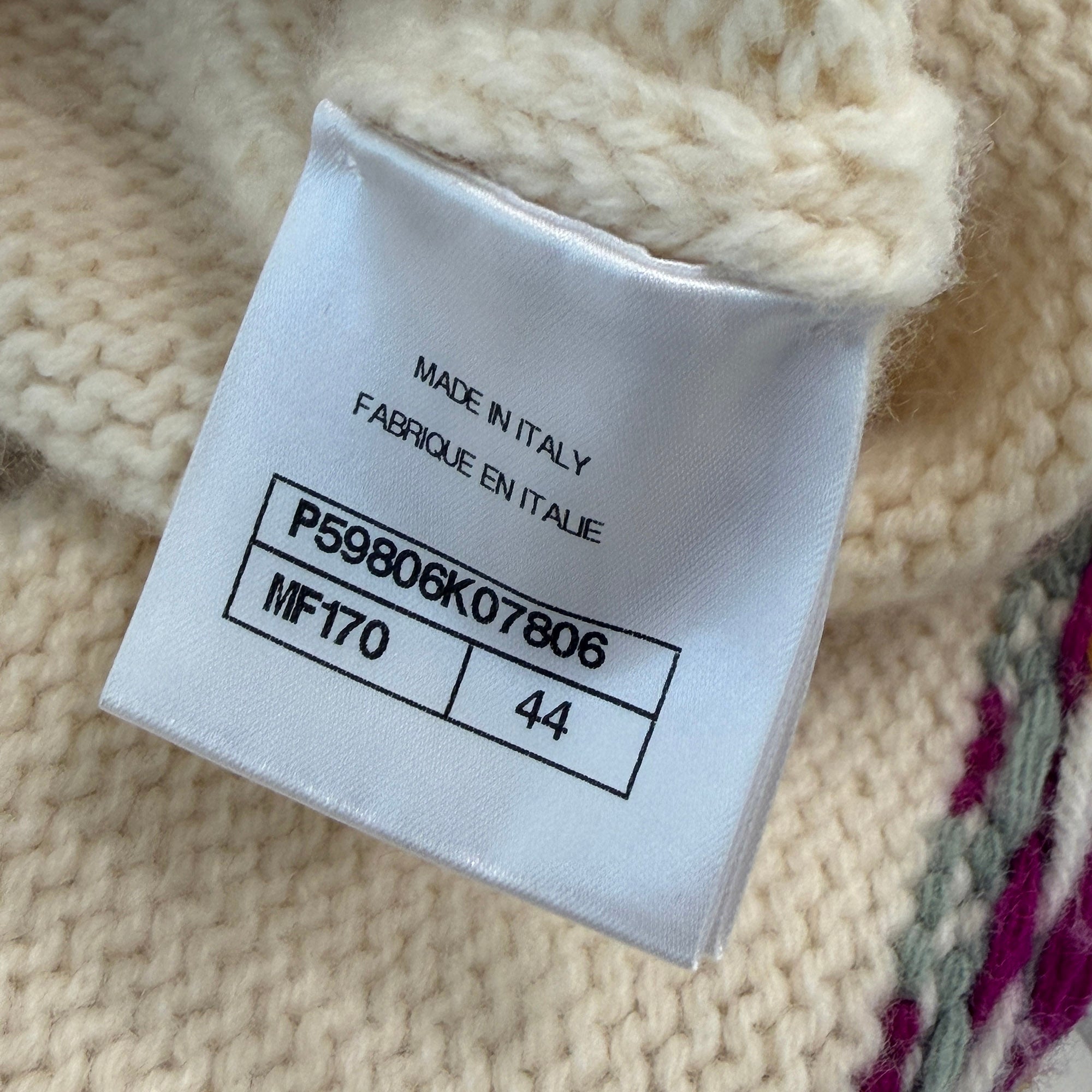 CHANEL 2021SS COCO NEIGE Nordic Wool Sweater P59806K07806 Size 44 シャネル ココネージュ ノルディック ウール セーター サイズ44