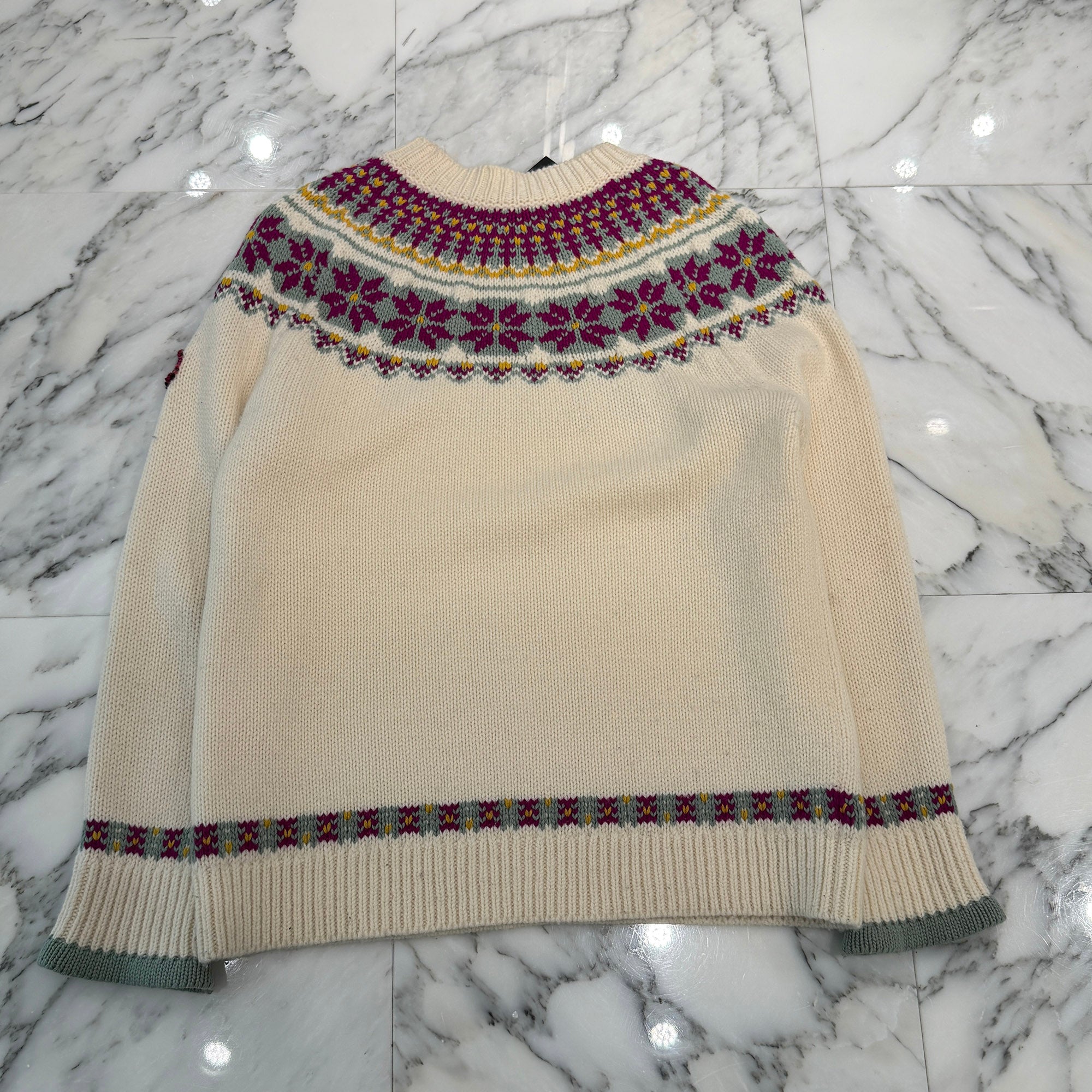 CHANEL 2021SS COCO NEIGE Nordic Wool Sweater P59806K07806 Size 44 シャネル ココネージュ ノルディック ウール セーター サイズ44