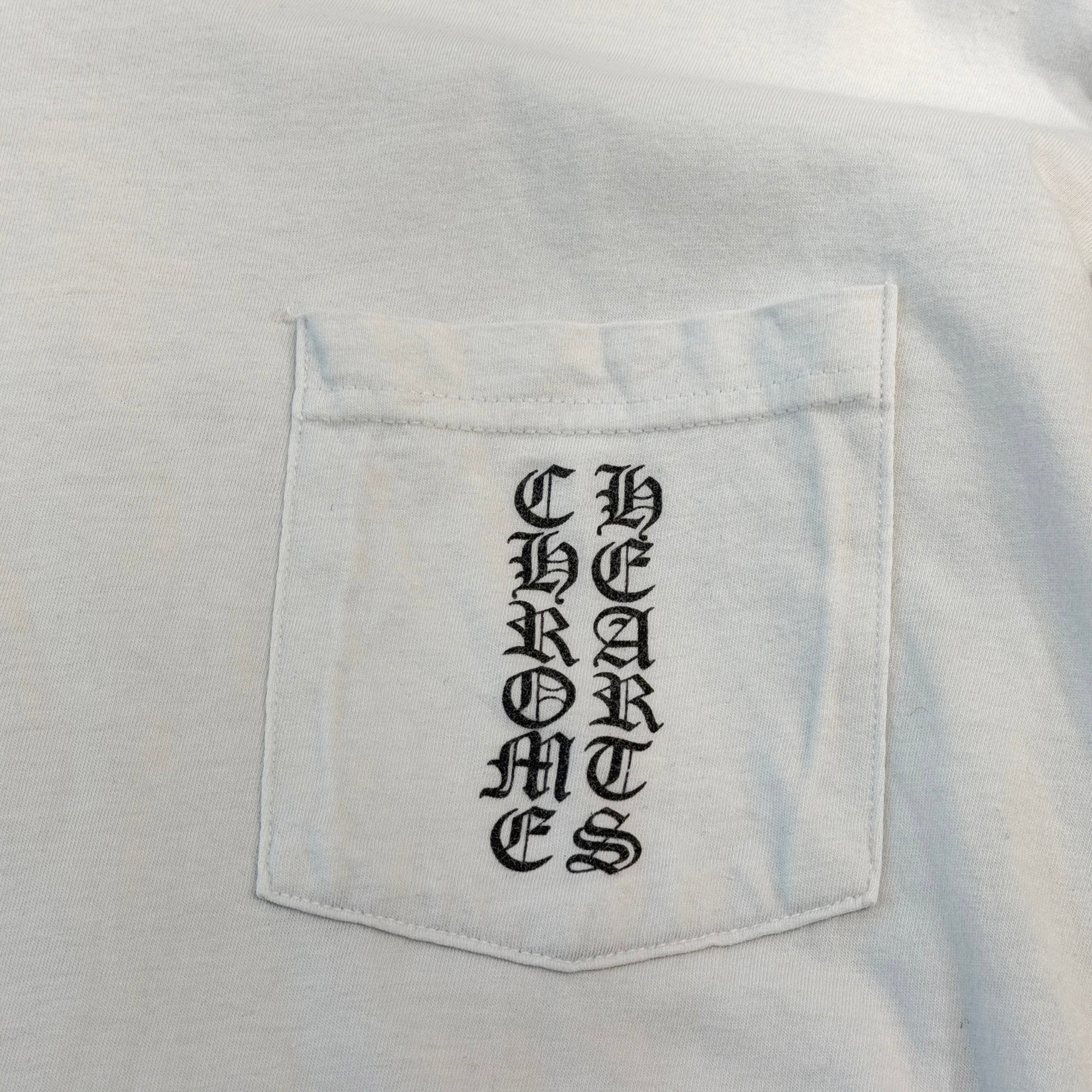 CHROME HEARTS Back Cemetery Cross Scroll Logo Long Sleeve Tee Size M クロムハーツ バック セメタリークロス スクロールロゴ ロングスリーブTシャツ サイズM