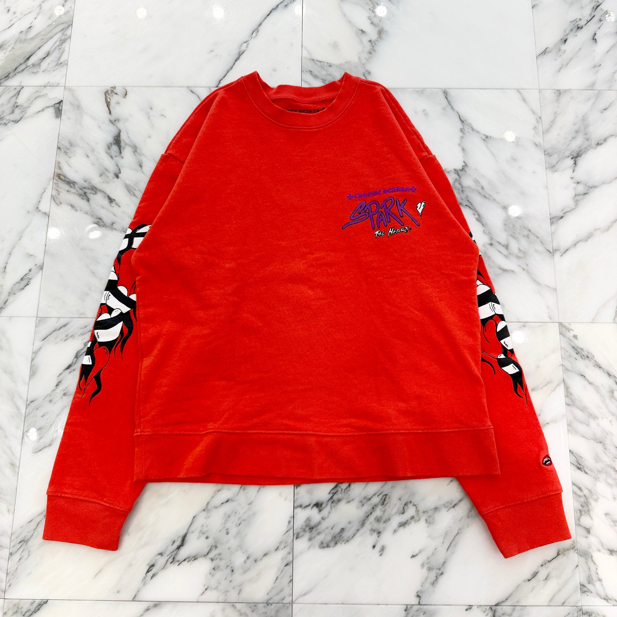 CHROME HEARTS × MATTY BOY 2023SS Sadistic Lipstick Sweatshirt Size M クロムハーツ × マッティボーイ サディスティックリップスティック クルーネックスウェットシャツ サイズM