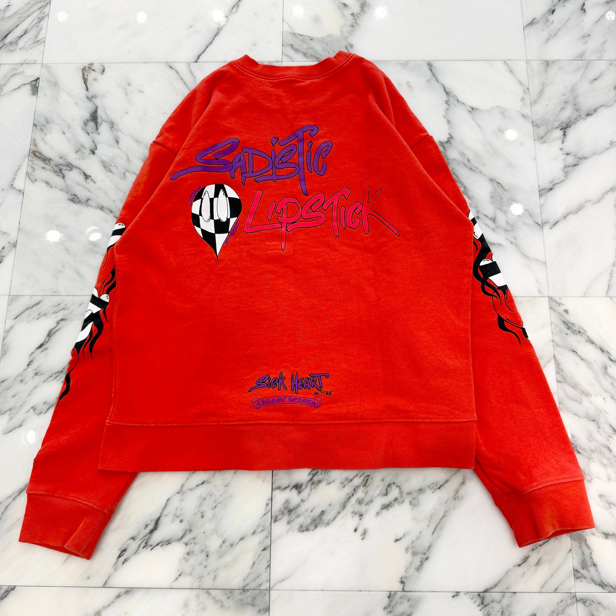 CHROME HEARTS × MATTY BOY 2023SS Sadistic Lipstick Sweatshirt Size M クロムハーツ × マッティボーイ サディスティックリップスティック クルーネックスウェットシャツ サイズM