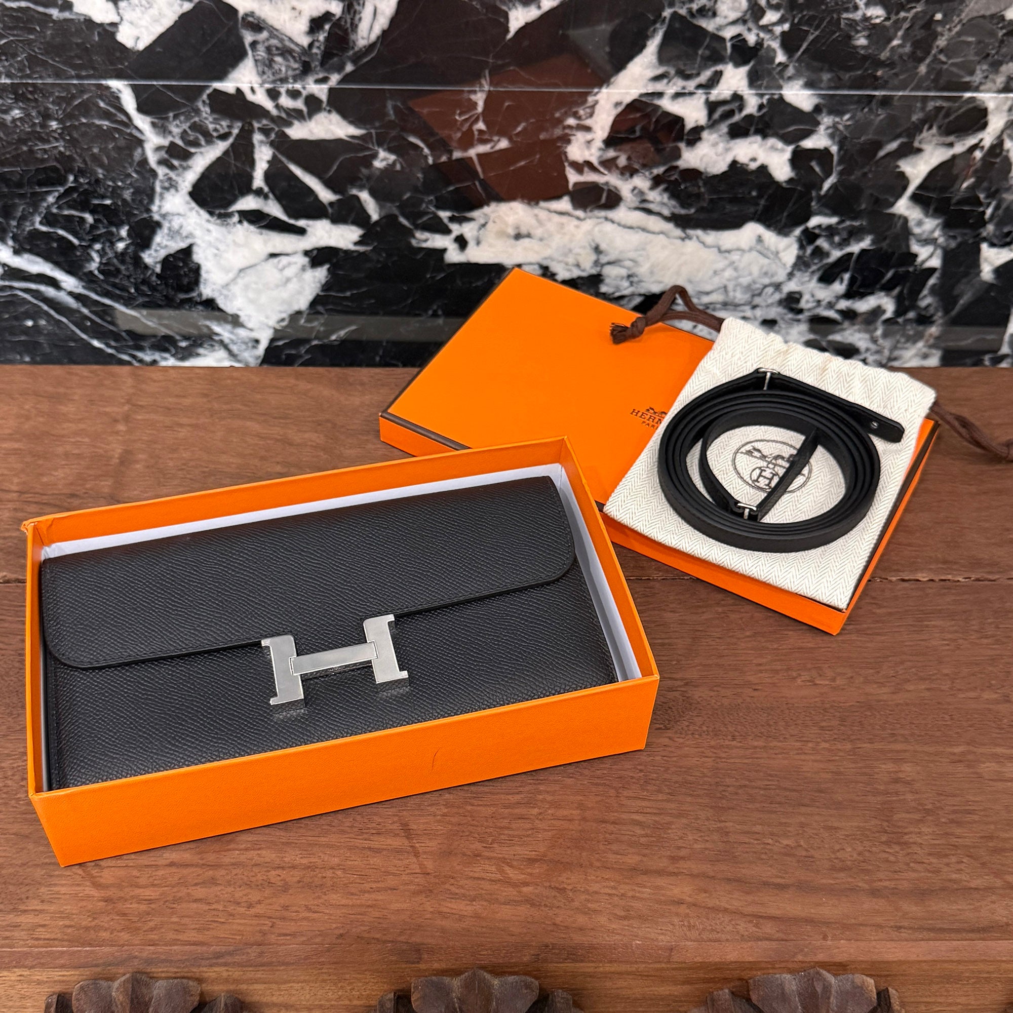 HERMES Constance To Go "NOIR" Leather Long Wallet G刻印 エルメス コンスタンス トゥ ゴー "ノワール" レザーロングウォレット G刻印