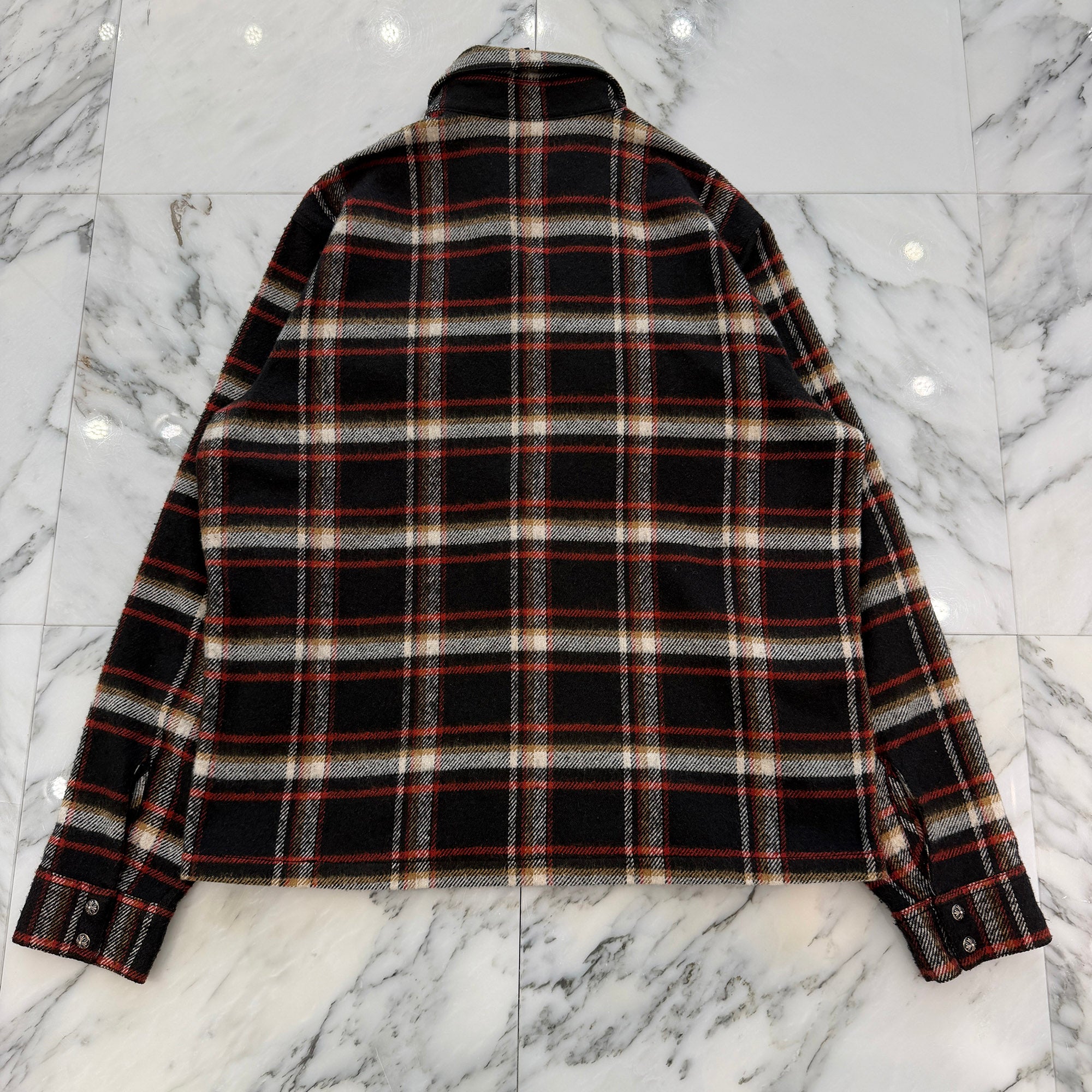 CHROME HEARTS Y NOT WORK DOG Flannel Check Shirt Size M クロムハーツ ワイノット ワークドッグ フランネル チェック シャツ サイズM