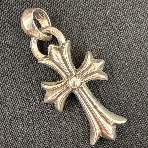 CHROME HEARTS Small CH Cross Pendant With Bail クロムハーツ スモール CHクロス ペンダント ウィズ ベイル シルバー925