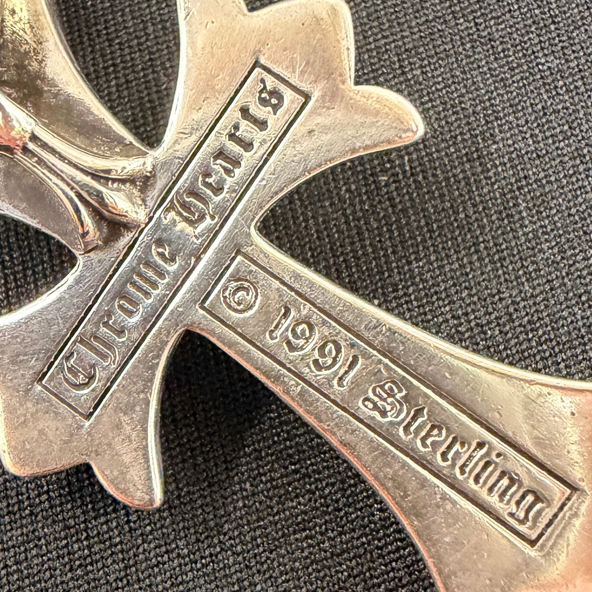 CHROME HEARTS Small CH Cross Pendant With Bail クロムハーツ スモール CHクロス ペンダント ウィズ ベイル シルバー925