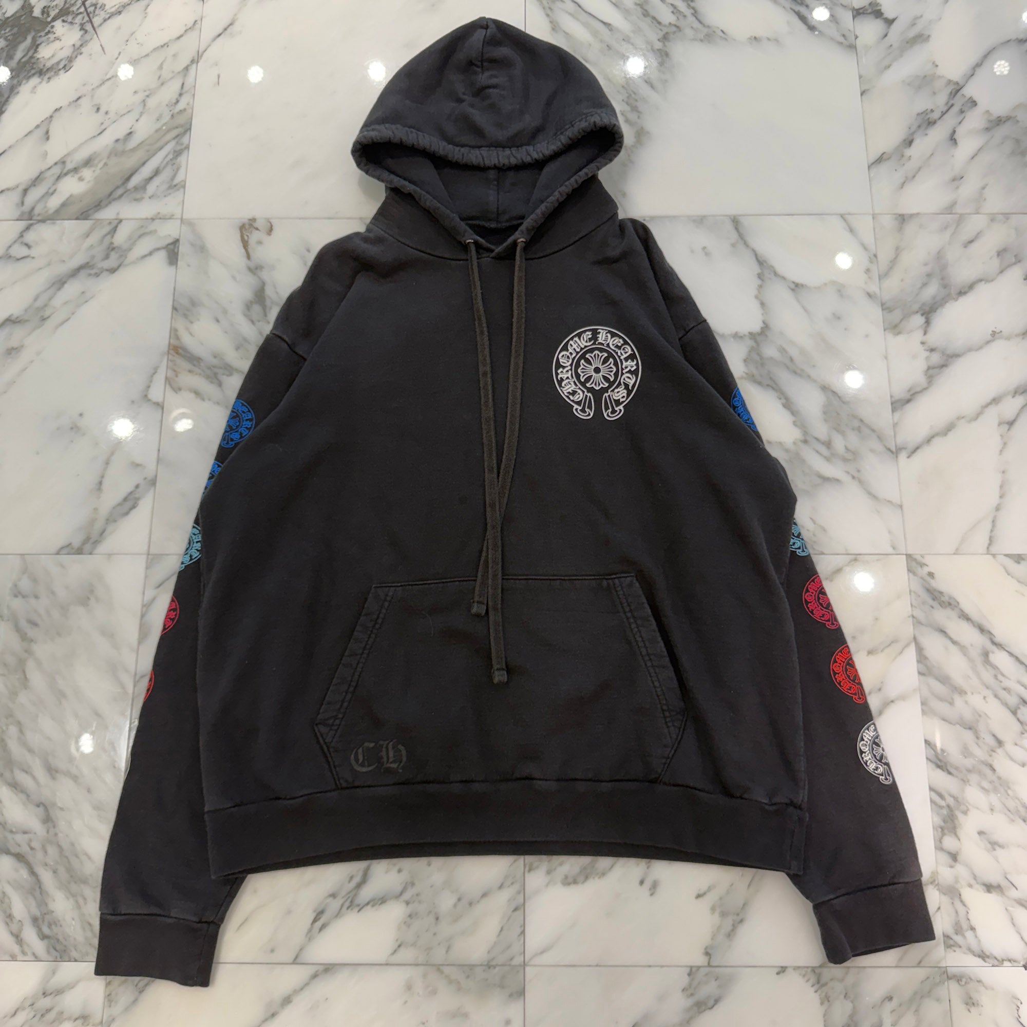 CHROME HEARTS 2022SS Multi Color Horseshoe Pullover Hoodie Size L クロムハーツ マルチカラーホースシュー プルオーバーフーディ サイズL