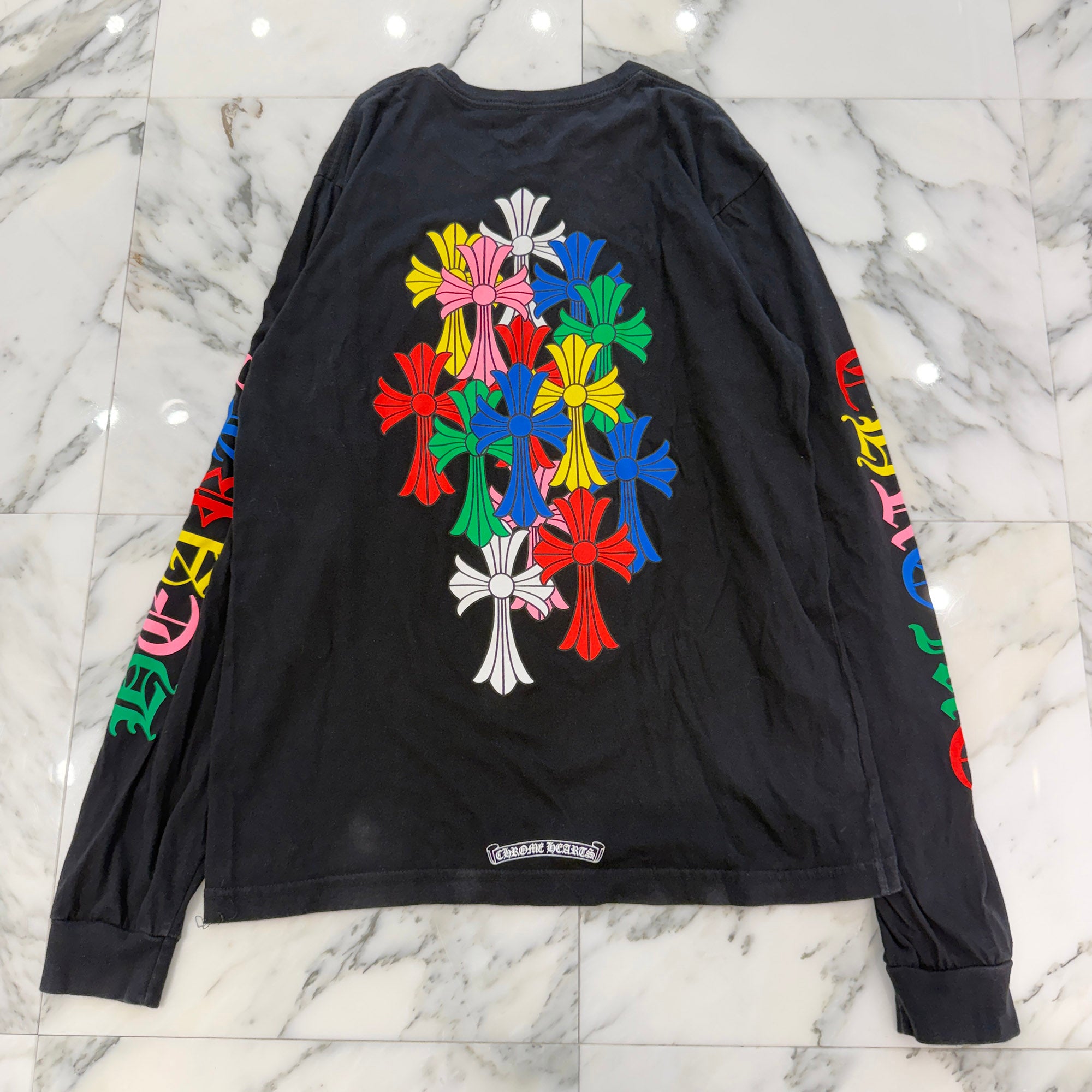 CHROME HEARTS 2021SS MLTCOL CEM CRS Long Sleeve Tee Size L クロムハーツ マルチカラー セメタリークロス ロングスリーブTシャツ サイズL