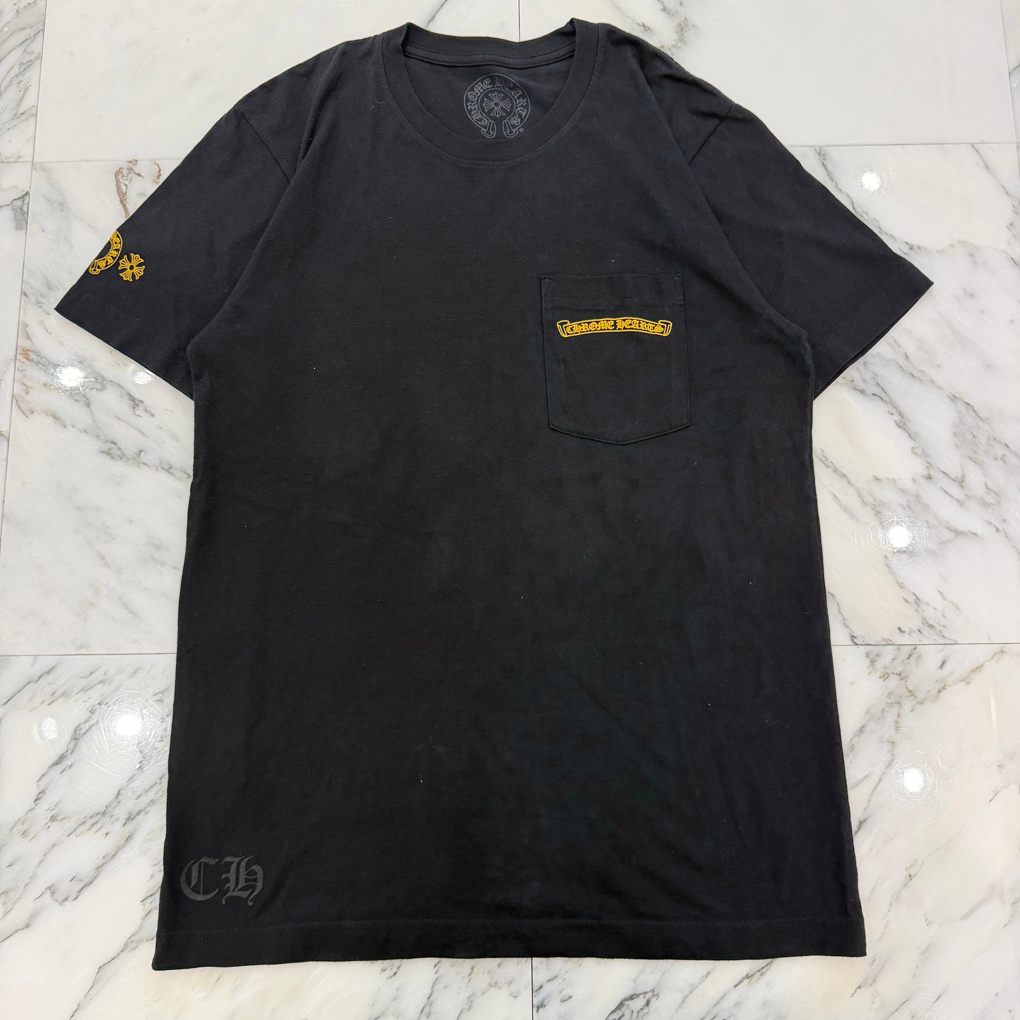CHROME HEARTS CH Plus Yellow Cross Tee Size M クロムハーツ CHプラス イエロークロス Tシャツ サイズM