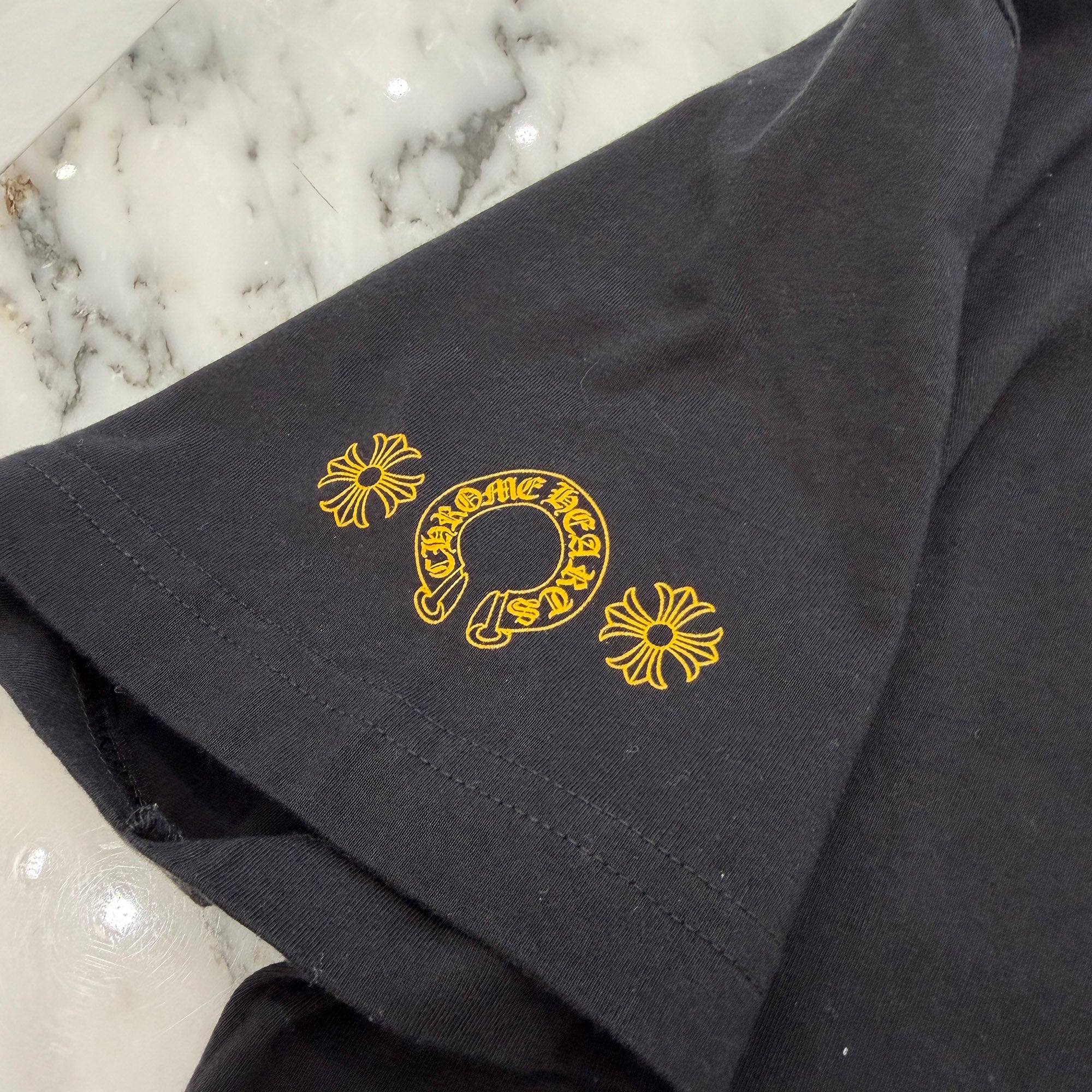 CHROME HEARTS CH Plus Yellow Cross Tee Size M クロムハーツ CHプラス イエロークロス Tシャツ サイズM