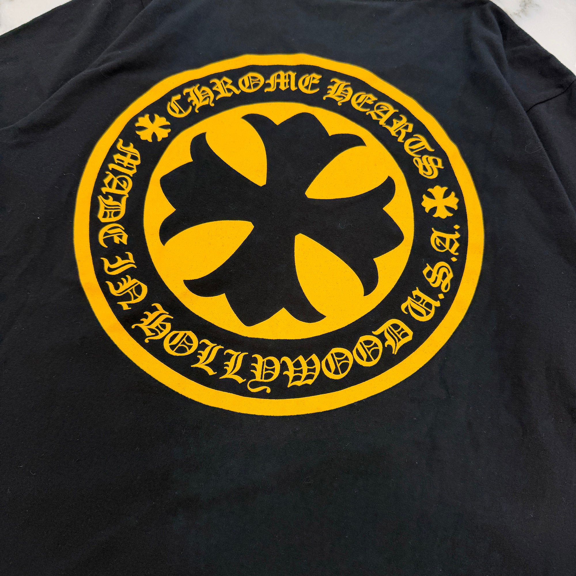 CHROME HEARTS CH Plus Yellow Cross Tee Size M クロムハーツ CHプラス イエロークロス Tシャツ サイズM