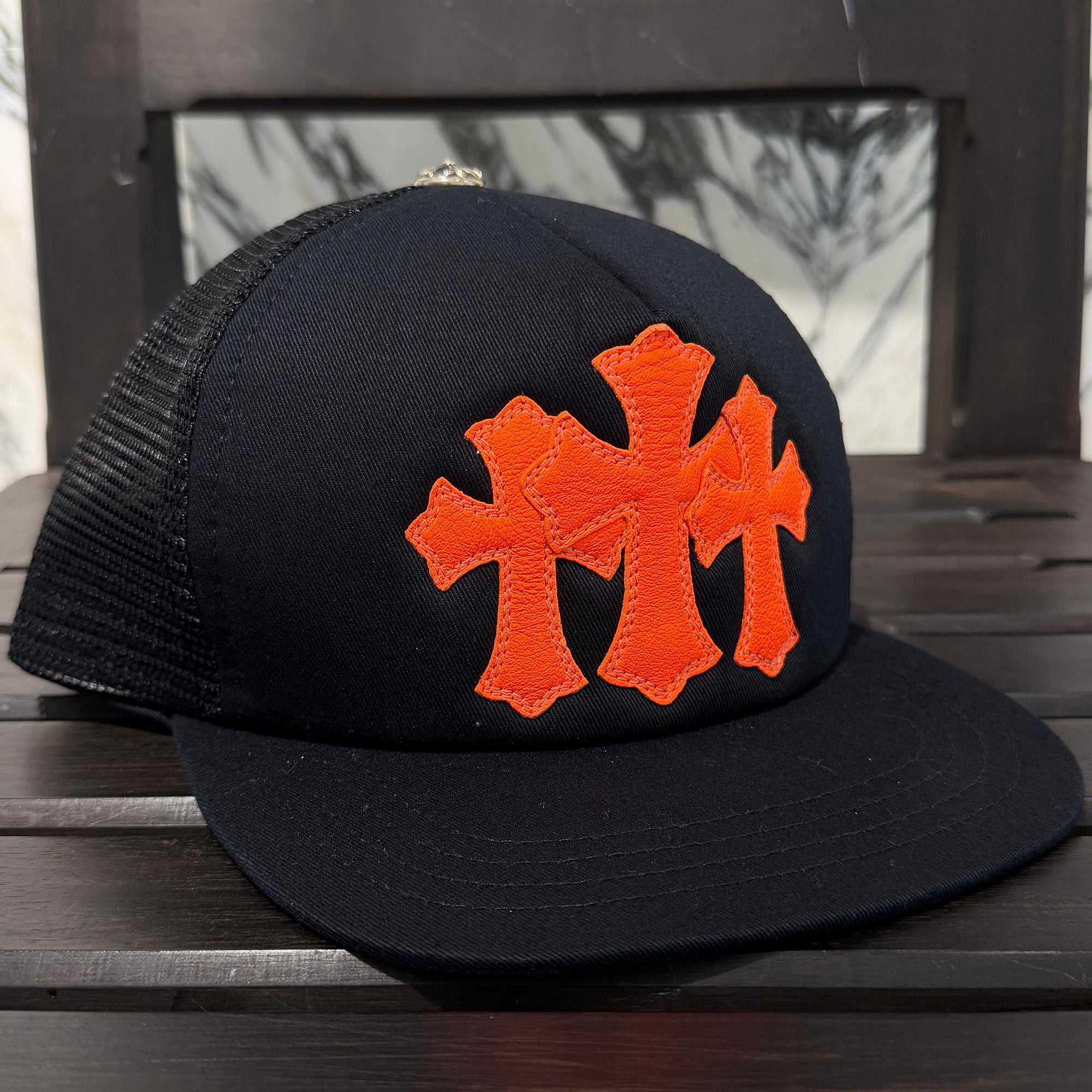 CHROME HEARTS Triple Cross Patch Trucker Cap Size ONE SIZE (51-61) クロムハーツ トリプルクロスパッチ トラッカーキャップ サイズONE SIZE (51-61)