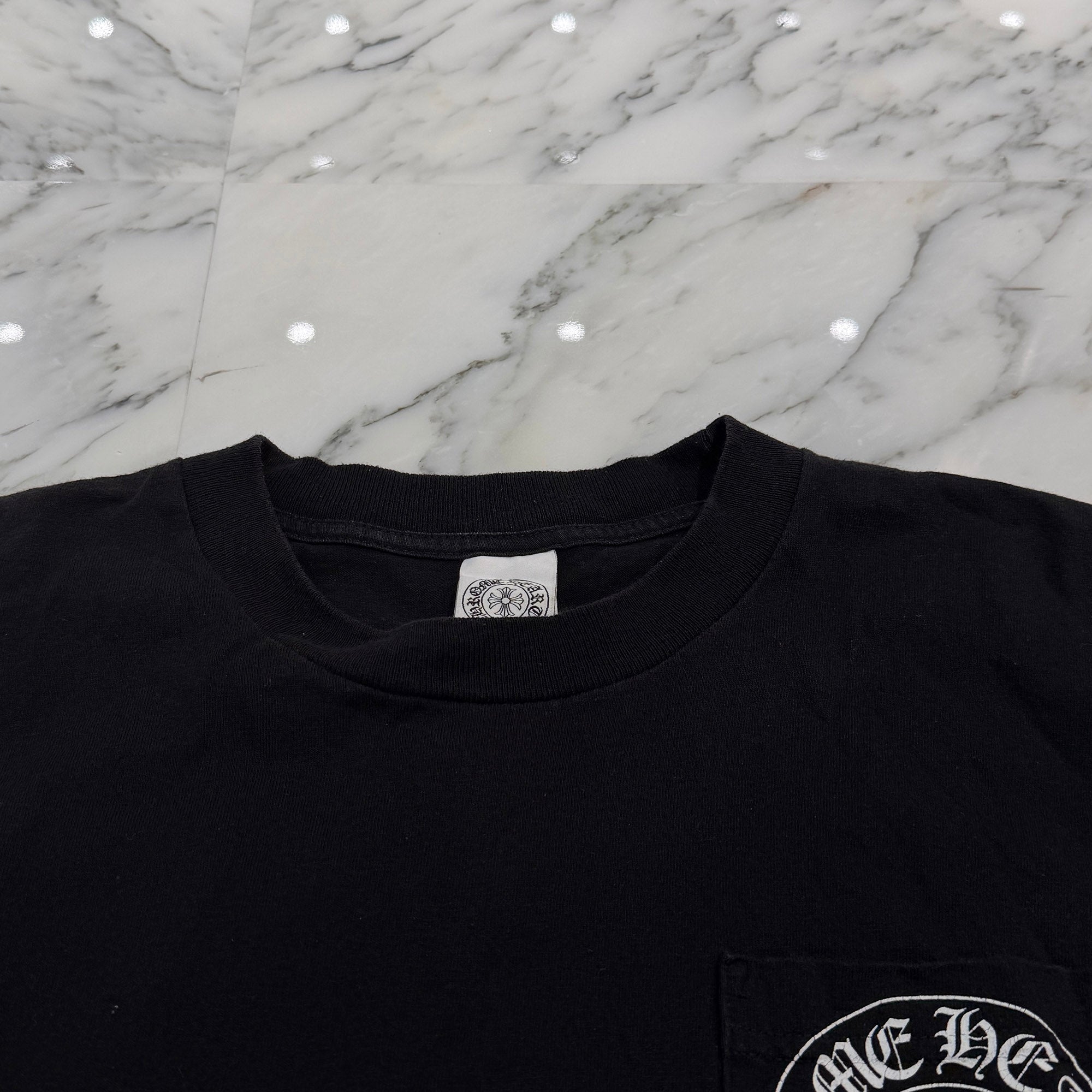 CHROME HEARTS Back Scroll Horseshoe Star Print Tee Size M クロムハーツ バックスクロール ホースシュー スタープリントTシャツ サイズM