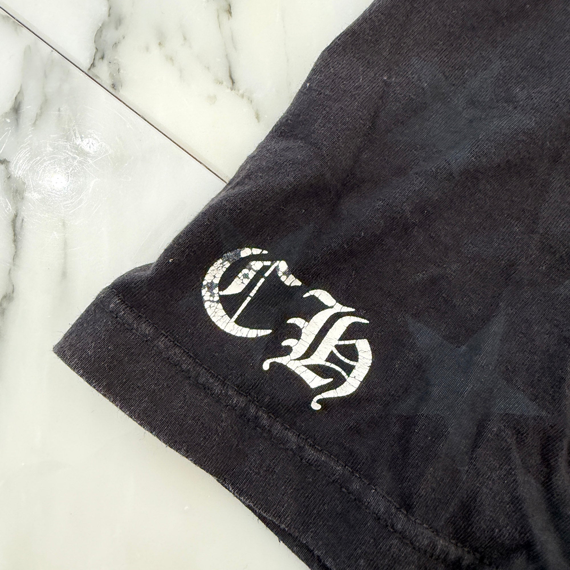 CHROME HEARTS Back Scroll Horseshoe Star Print Tee Size M クロムハーツ バックスクロール ホースシュー スタープリントTシャツ サイズM