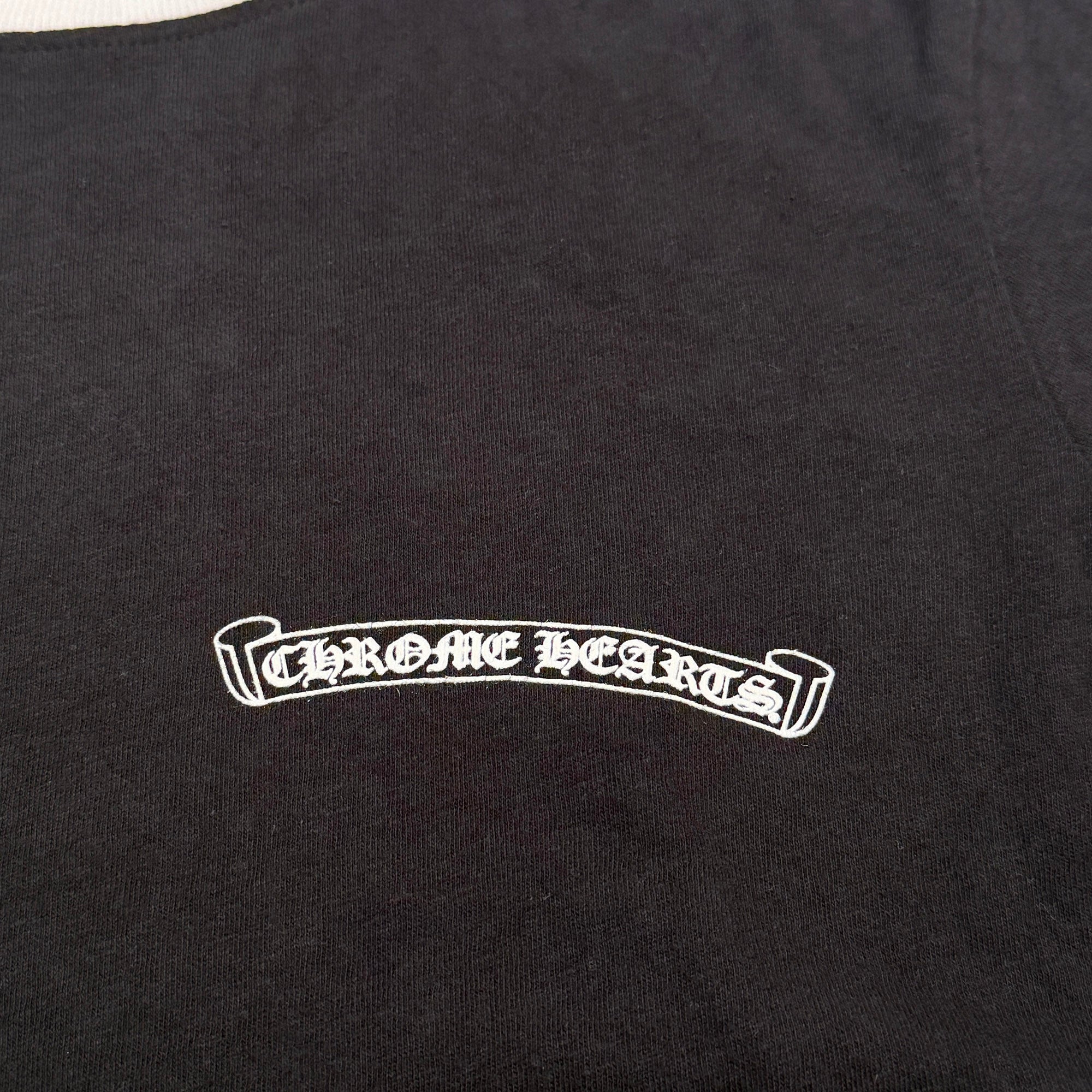 CHROME HEARTS Back Horseshoe Print Ringer Tee Size S クロムハーツ バックホースシュープリント リンガーTシャツ サイズS
