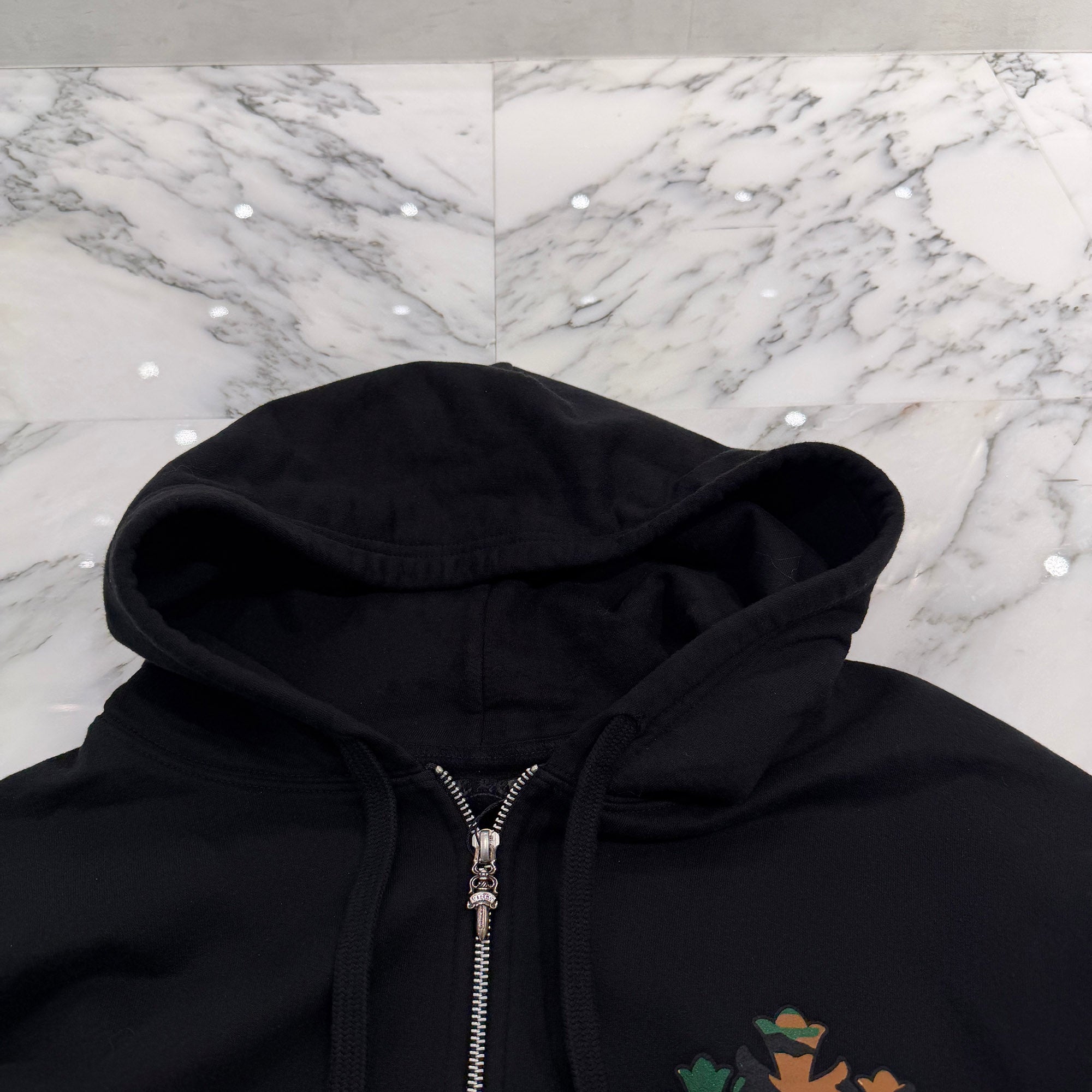 CHROME HEARTS Camo Horseshoe Thermal Zip Up Hoodie Size L クロムハーツ カモ ホースシュー サーマル ジップアップフーディ サイズL