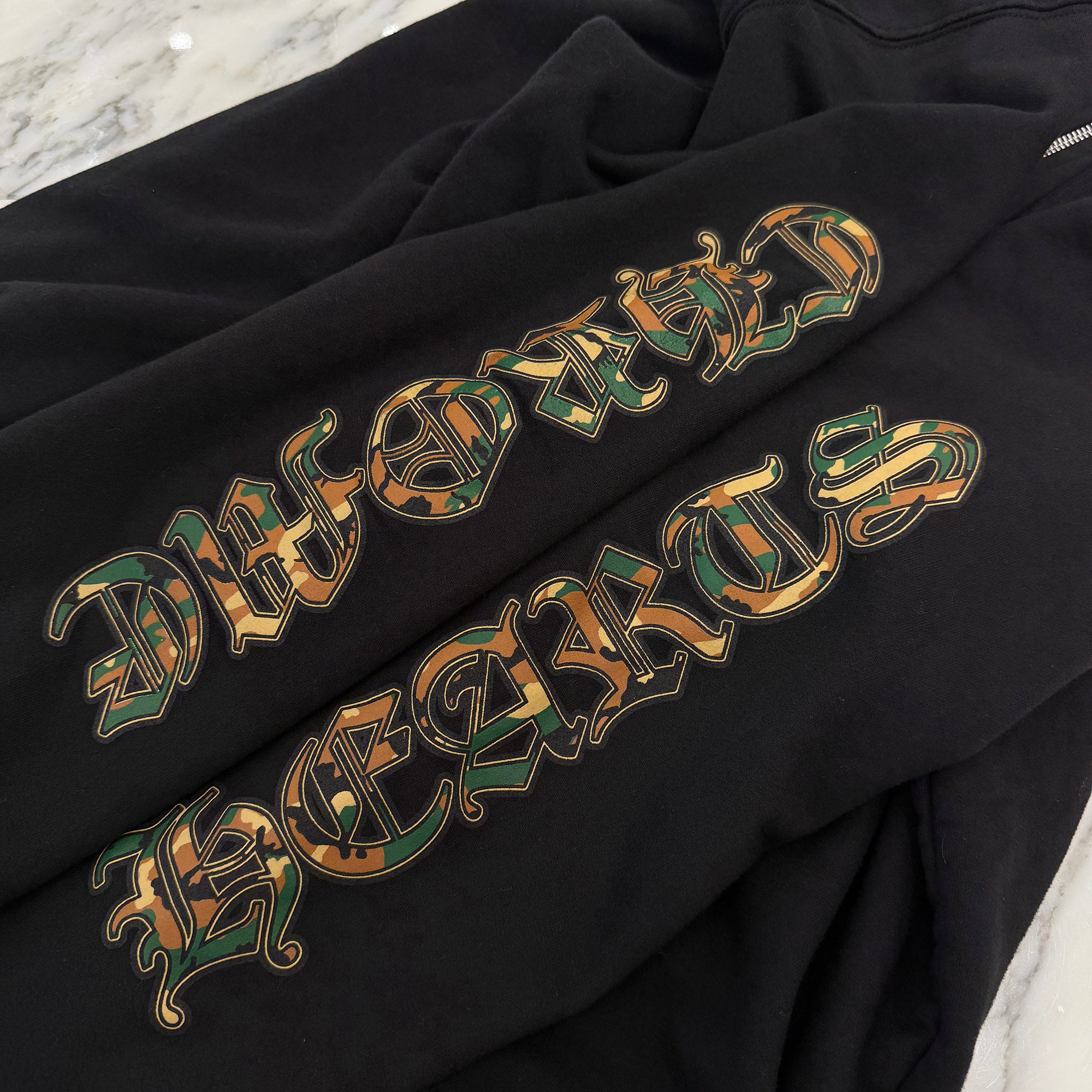 CHROME HEARTS Camo Horseshoe Thermal Zip Up Hoodie Size L クロムハーツ カモ ホースシュー サーマル ジップアップフーディ サイズL