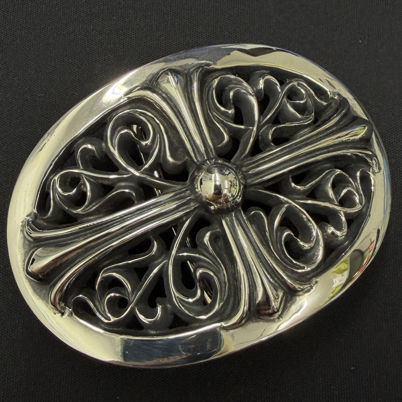 CHROME HEARTS Classic Oval Cross Buckle クロムハーツ クラシック オーバルクロス バックル シルバー925