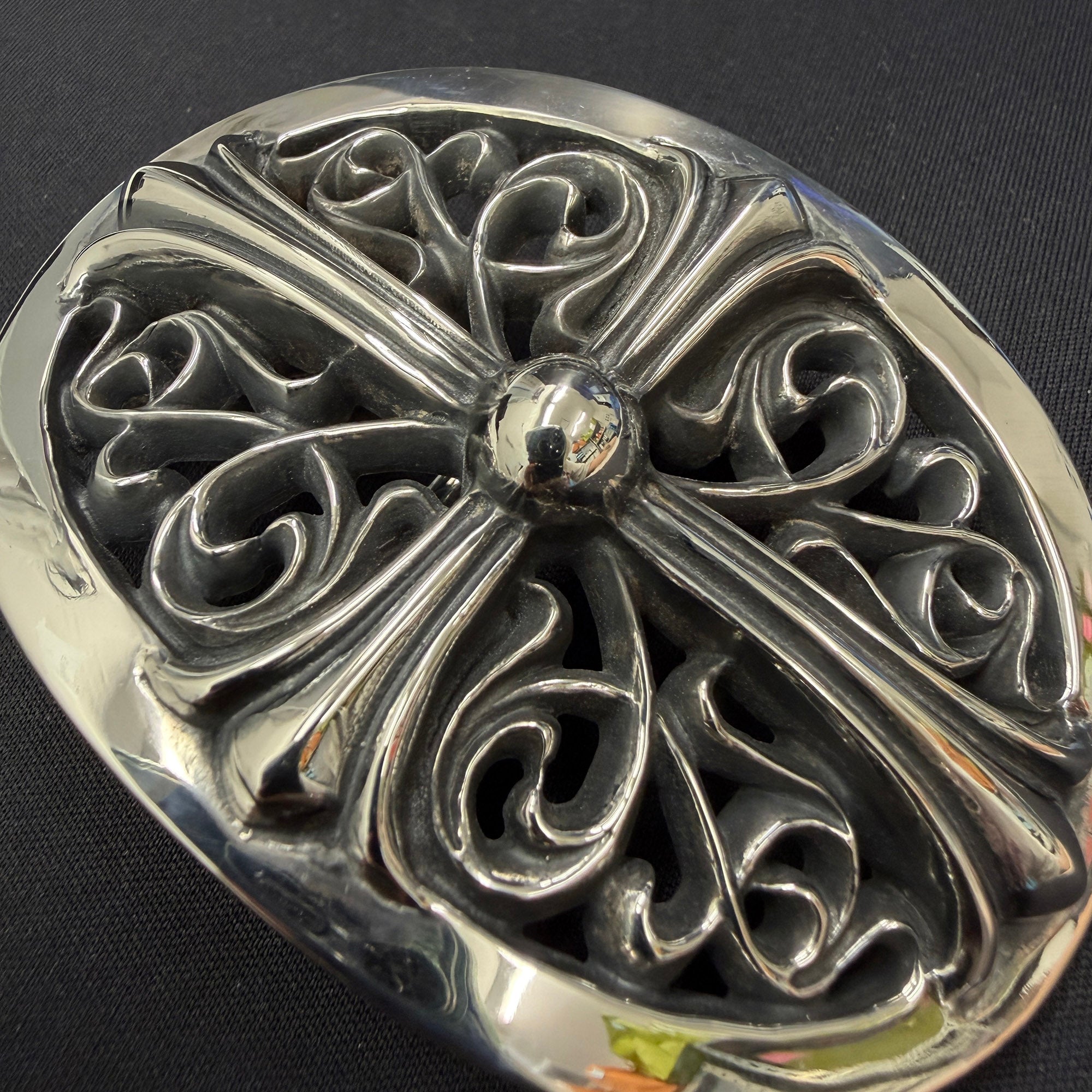 CHROME HEARTS Classic Oval Cross Buckle クロムハーツ クラシック オーバルクロス バックル シルバー925