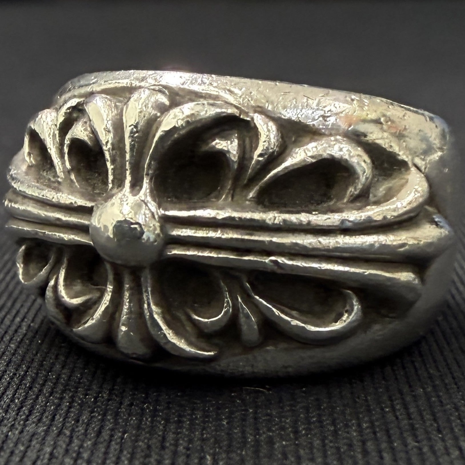 CHROME HEARTS Floral Cross Ring Size 14号 クロムハーツ フローラル