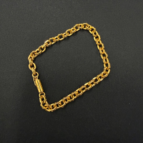 CHROME HEARTS 22K PAPER CHAIN BRACELET Size 7 Inch クロムハーツ 22K ペーパー チェーン ブレスレット サイズ7インチ