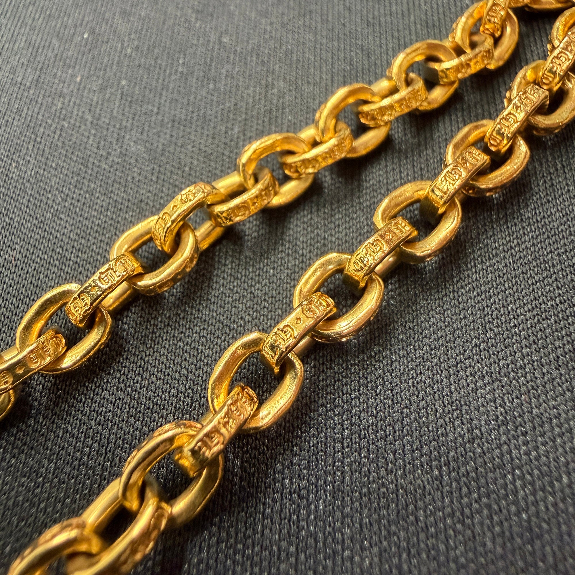 CHROME HEARTS 22K PAPER CHAIN BRACELET Size 7 Inch クロムハーツ 22K ペーパー チェーン ブレスレット サイズ7インチ