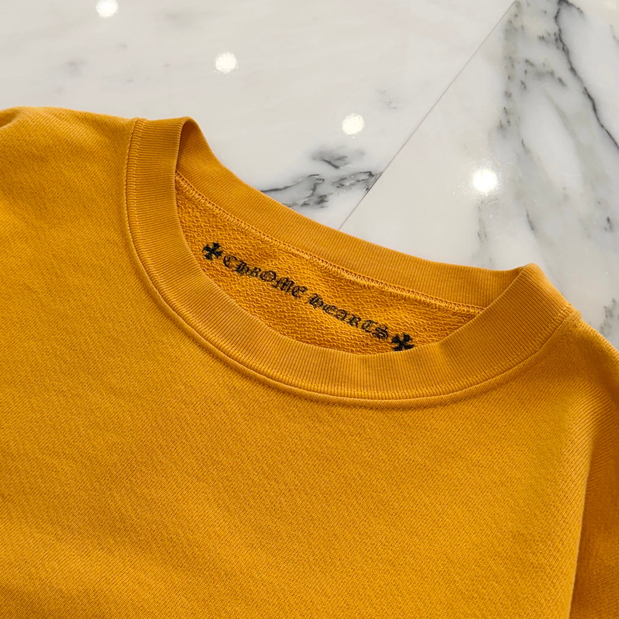 CHROME HEARTS Masterd Yellow Vertical Logo Sweat Shirt Size XS クロムハーツ ヴァーティカルロゴ スウェットシャツ サイズXS