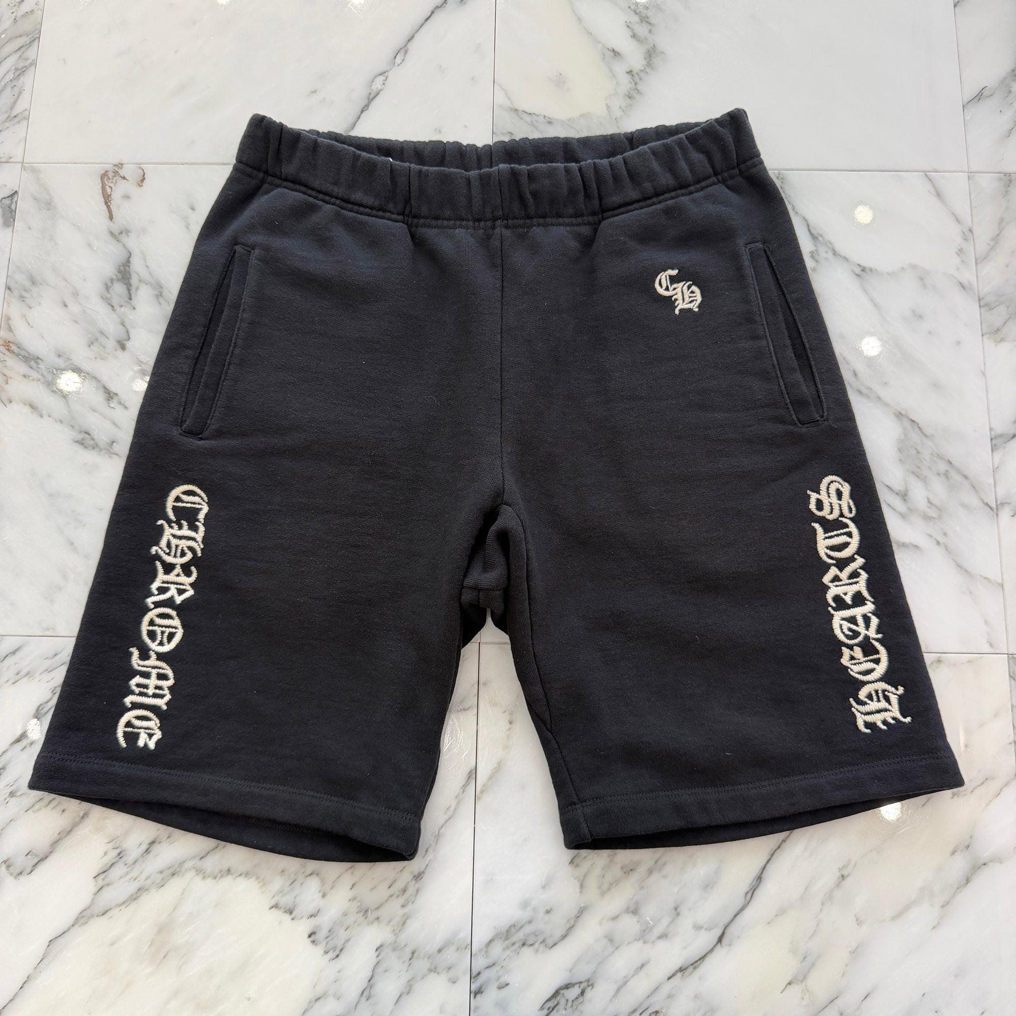 CHROME HEARTS Y NOT SLO RIDE Logo Sweat Half Pants Size M クロムハーツ ワイノット スローライド ロゴ スウェットハーフパンツ サイズM