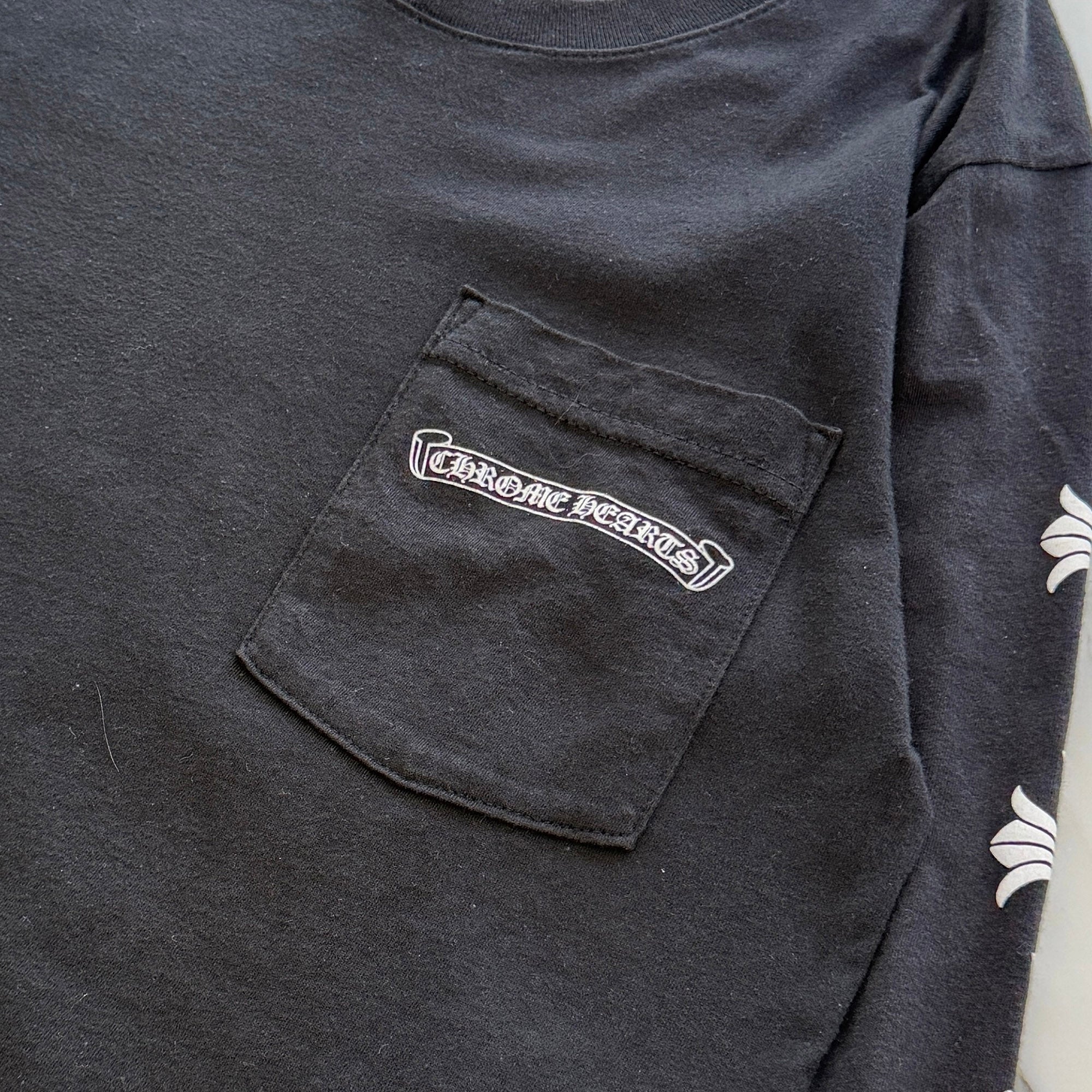 CHROME HEARTS Scroll Logo Arm CH Plus Long Sleeve Tee Size S クロムハーツ スクロールロゴ アーム CHプラス ロングスリーブTシャツ サイズS