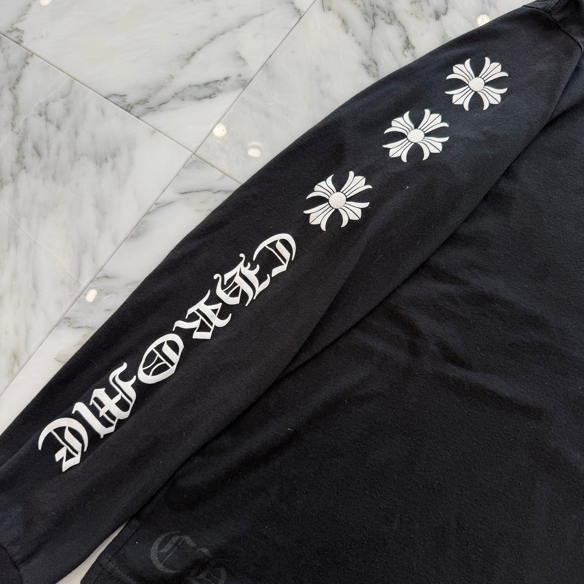 CHROME HEARTS Scroll Logo Arm CH Plus Long Sleeve Tee Size S クロムハーツ スクロールロゴ アーム CHプラス ロングスリーブTシャツ サイズS
