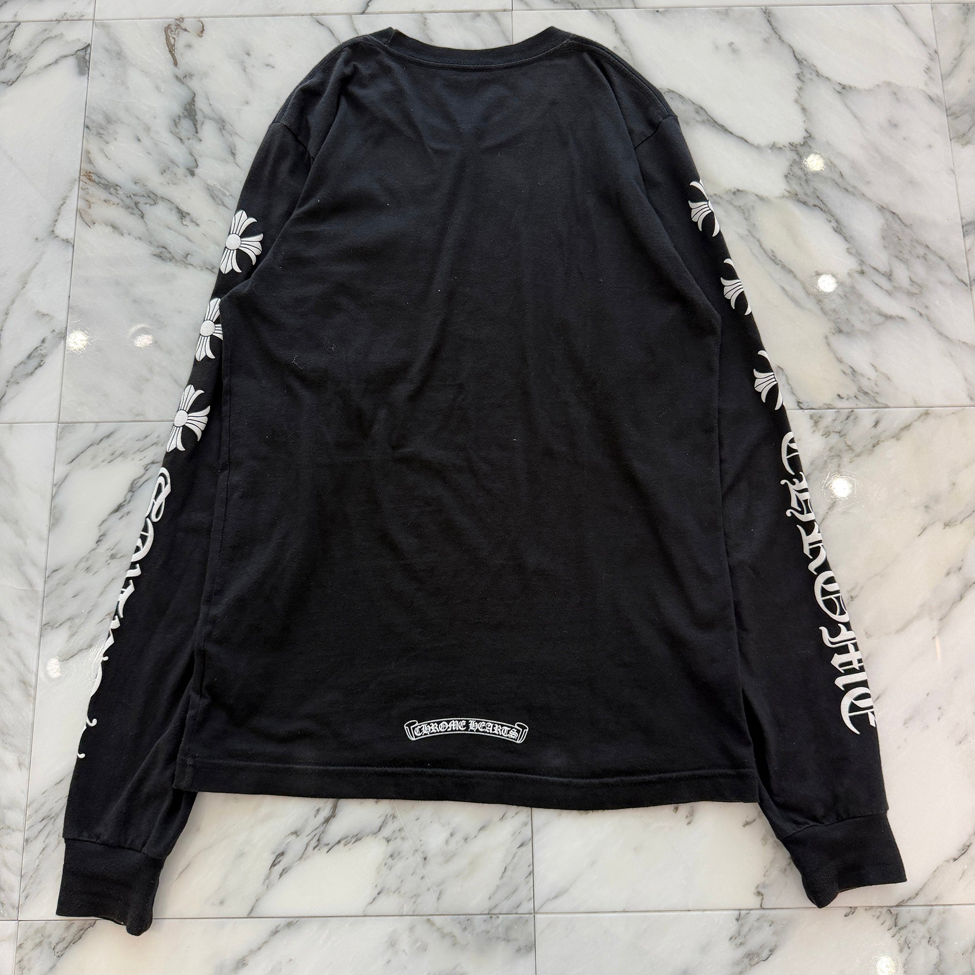 CHROME HEARTS Scroll Logo Arm CH Plus Long Sleeve Tee Size S クロムハーツ スクロールロゴ アーム CHプラス ロングスリーブTシャツ サイズS