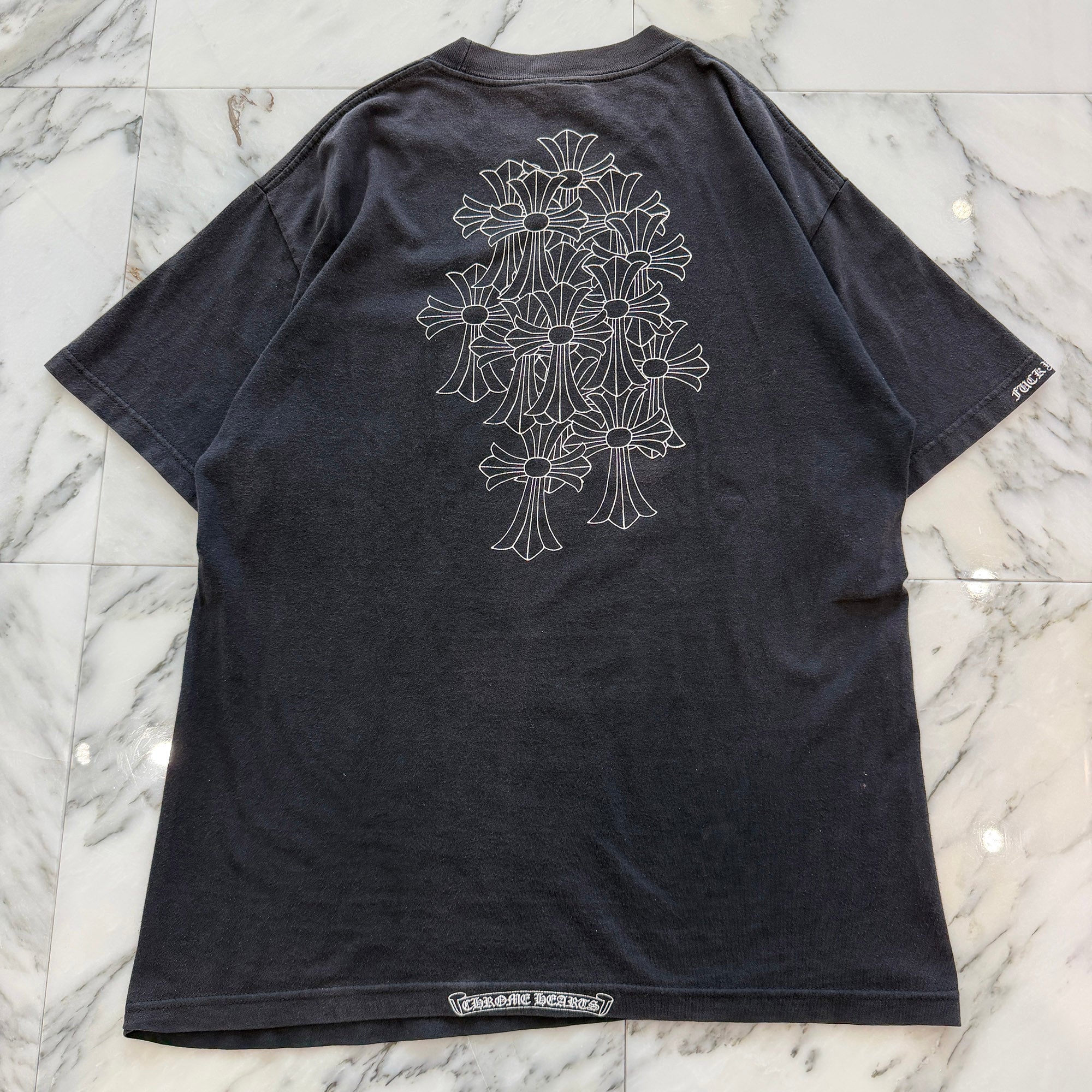 CHROME HEARTS Horseshoe Back Cemetery Cross Print Tee Size L クロムハーツ ホースシュー バックセメタリークロスプリント Tシャツ サイズL