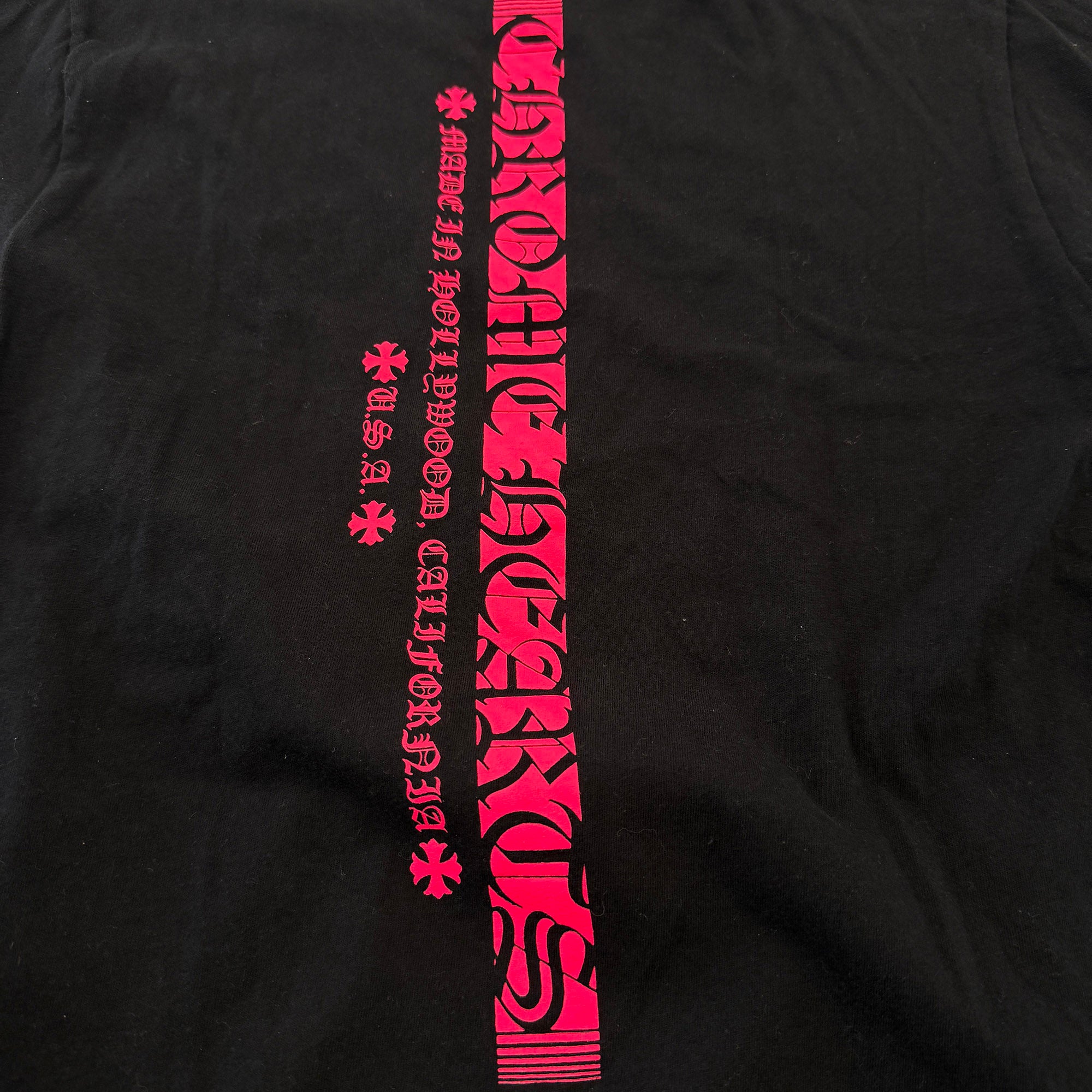CHROME HEARTS Pink Made in Hollywood Vertical Logo Tee Size S クロムハーツ ピンク メイドインハリウッド ヴァーティカルロゴ Tシャツ サイズS