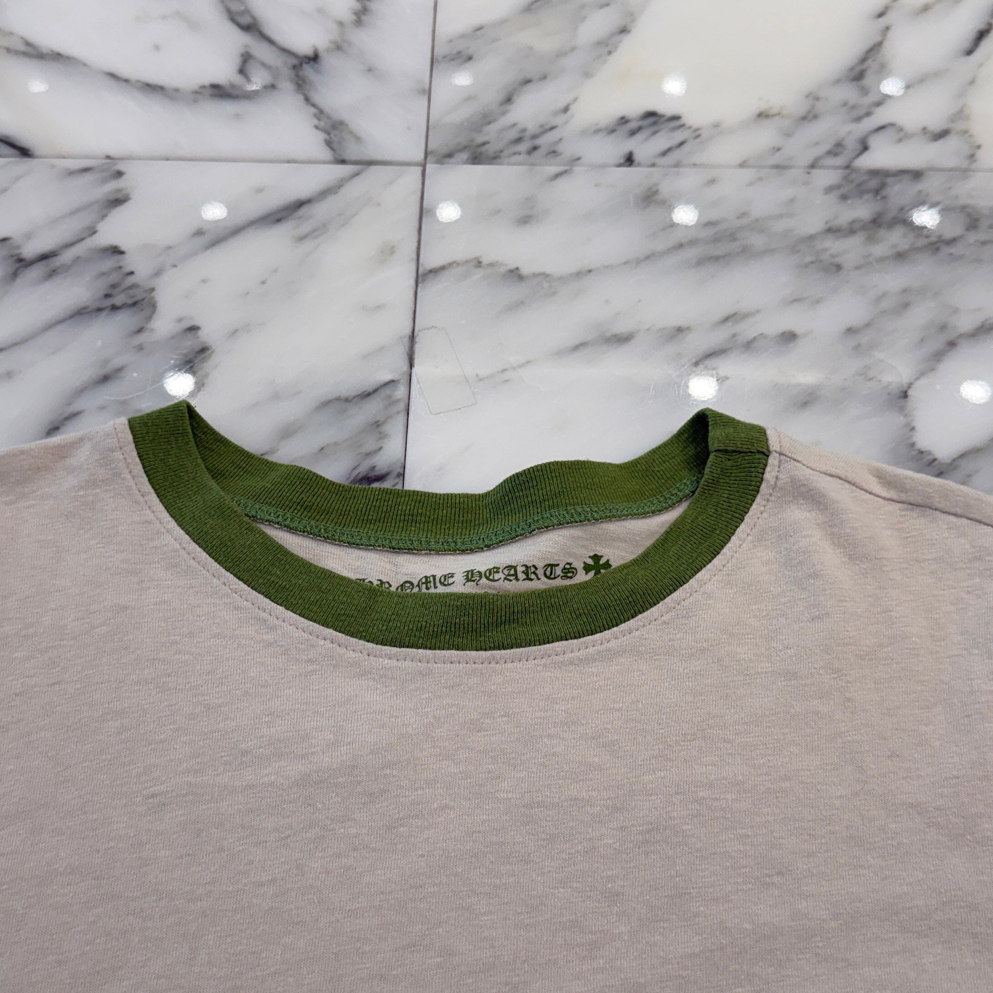 CHROME HEARTS Back Horseshoe Print Ringer Tee Size M クロムハーツ バックホースシュープリント リンガーTシャツ サイズM