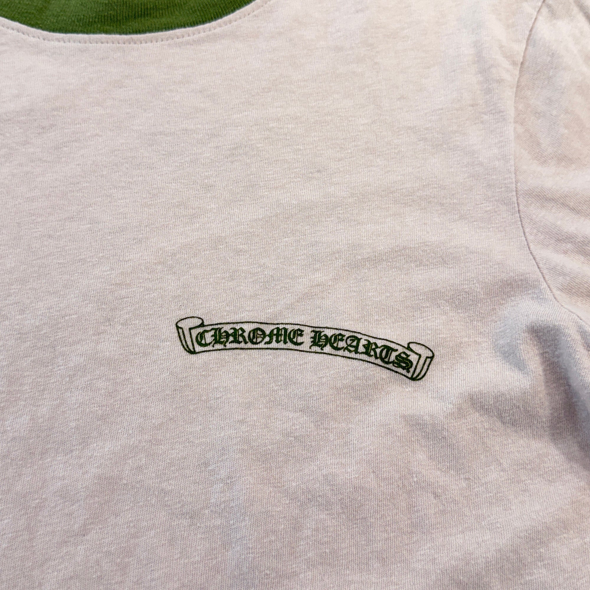 CHROME HEARTS Back Horseshoe Print Ringer Tee Size M クロムハーツ バックホースシュープリント リンガーTシャツ サイズM