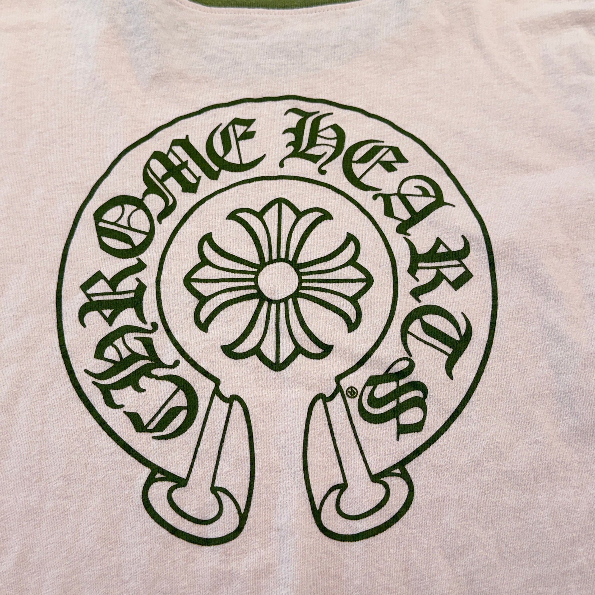 CHROME HEARTS Back Horseshoe Print Ringer Tee Size M クロムハーツ バックホースシュープリント リンガーTシャツ サイズM