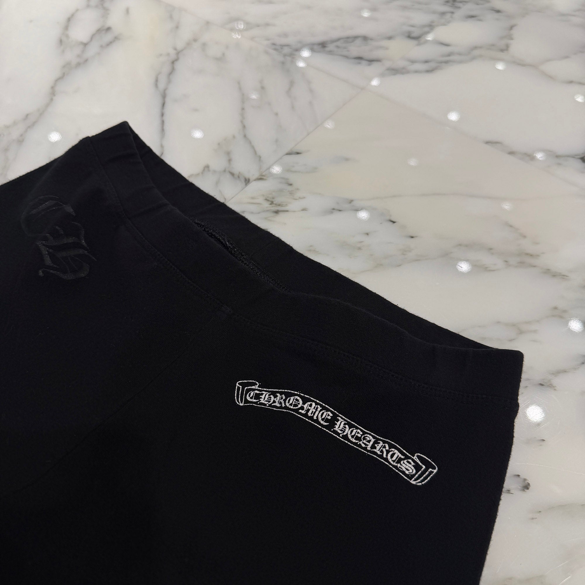 CHROME HEARTS Scroll Side Logo Sweat Leggings Size S クロムハーツ スクロール サイドロゴ レギンス サイズS